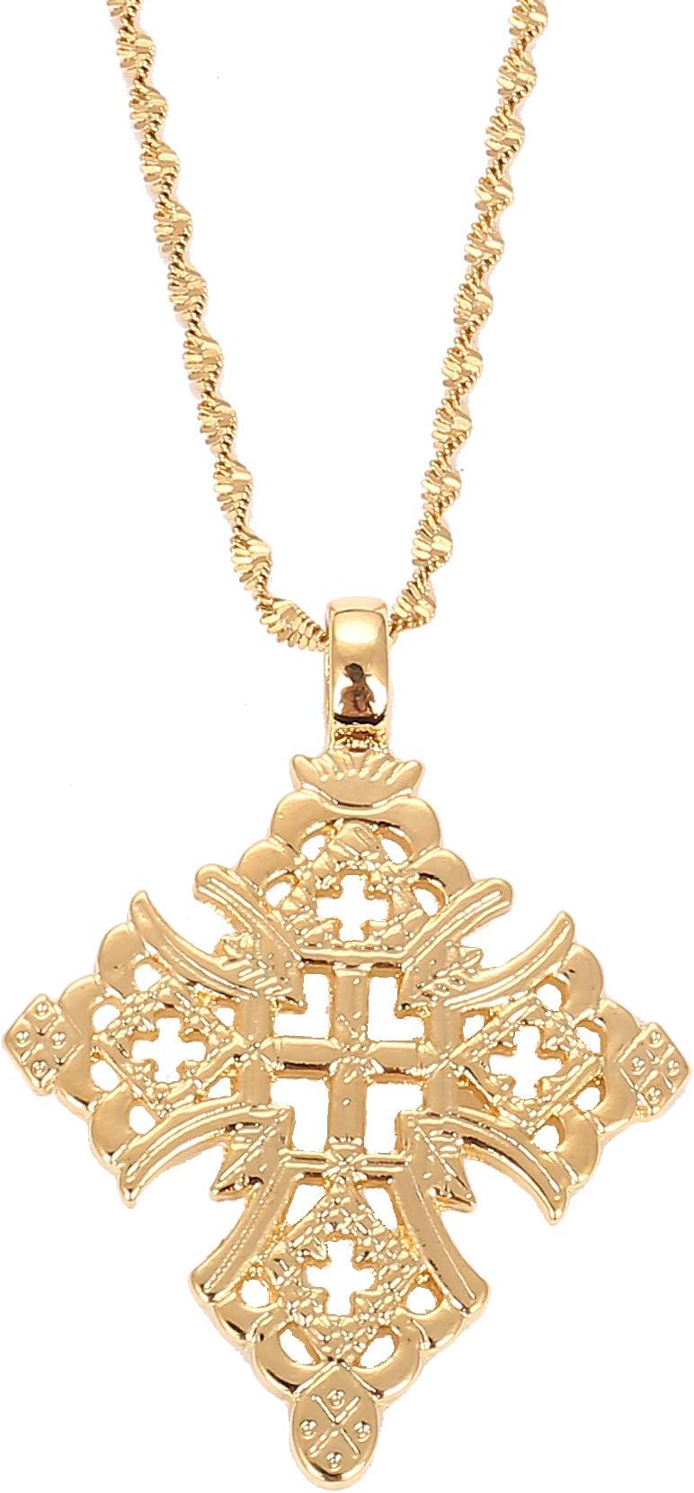 Ethiopia Coin Necklace for Women Men Gold Color Ethiopian Jewelry African Ethnic Gift