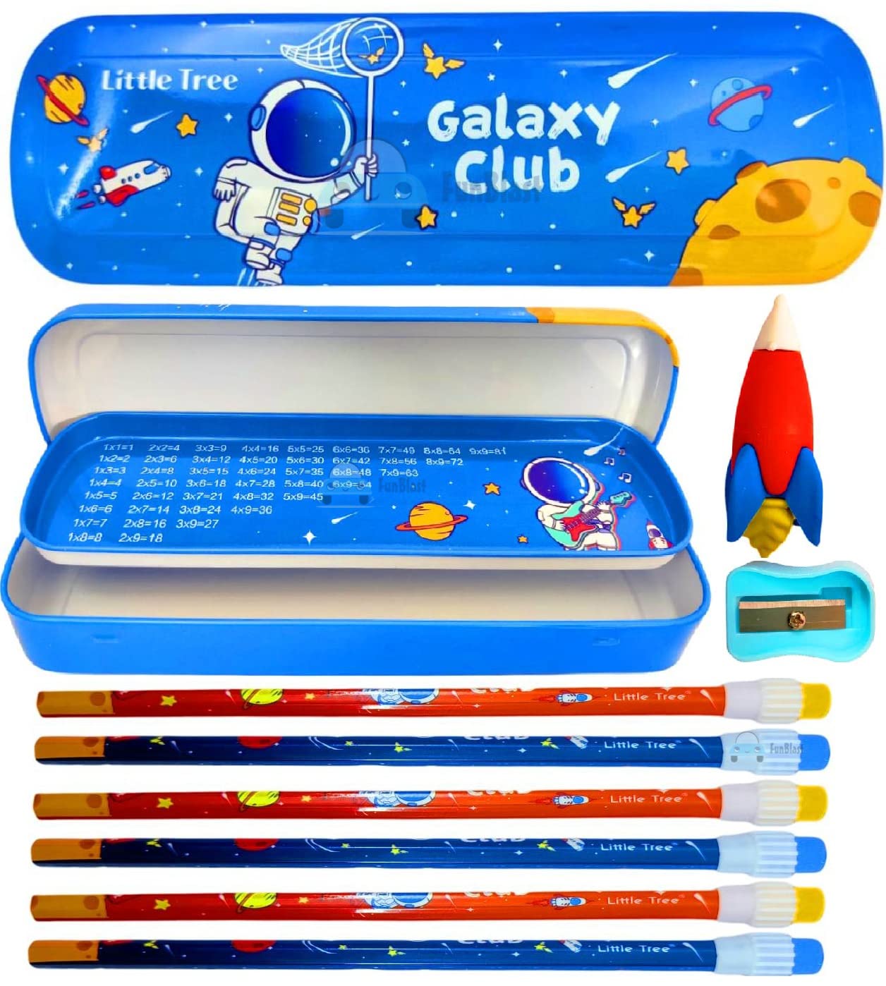 FunBlast Stationary set for kids, Space Theme Stationary Kit for Boys, Sharpener for kids, Pencil set for kids, Eraser set for kids, - Stationary Kit Set for Boys/Birthday Gift, Return gifts for kids (Multicolor) (B09K6DMDK4) Amazon Price History, Amazon Price Tracker
