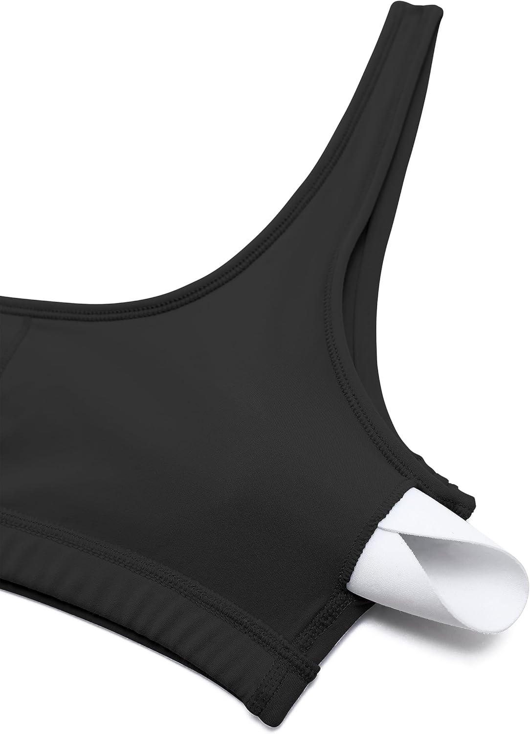 CRZ YOGA Butterluxe Mini Bra for Women - Scoop Neck Low Impact Wireless Sports Yoga Padded Workout Cami - Image 5