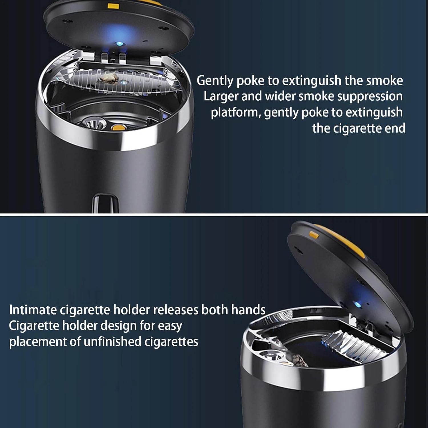 Automotive Ashtrays Detachable Smokeless Ash Tray Car Ashtray with Lid