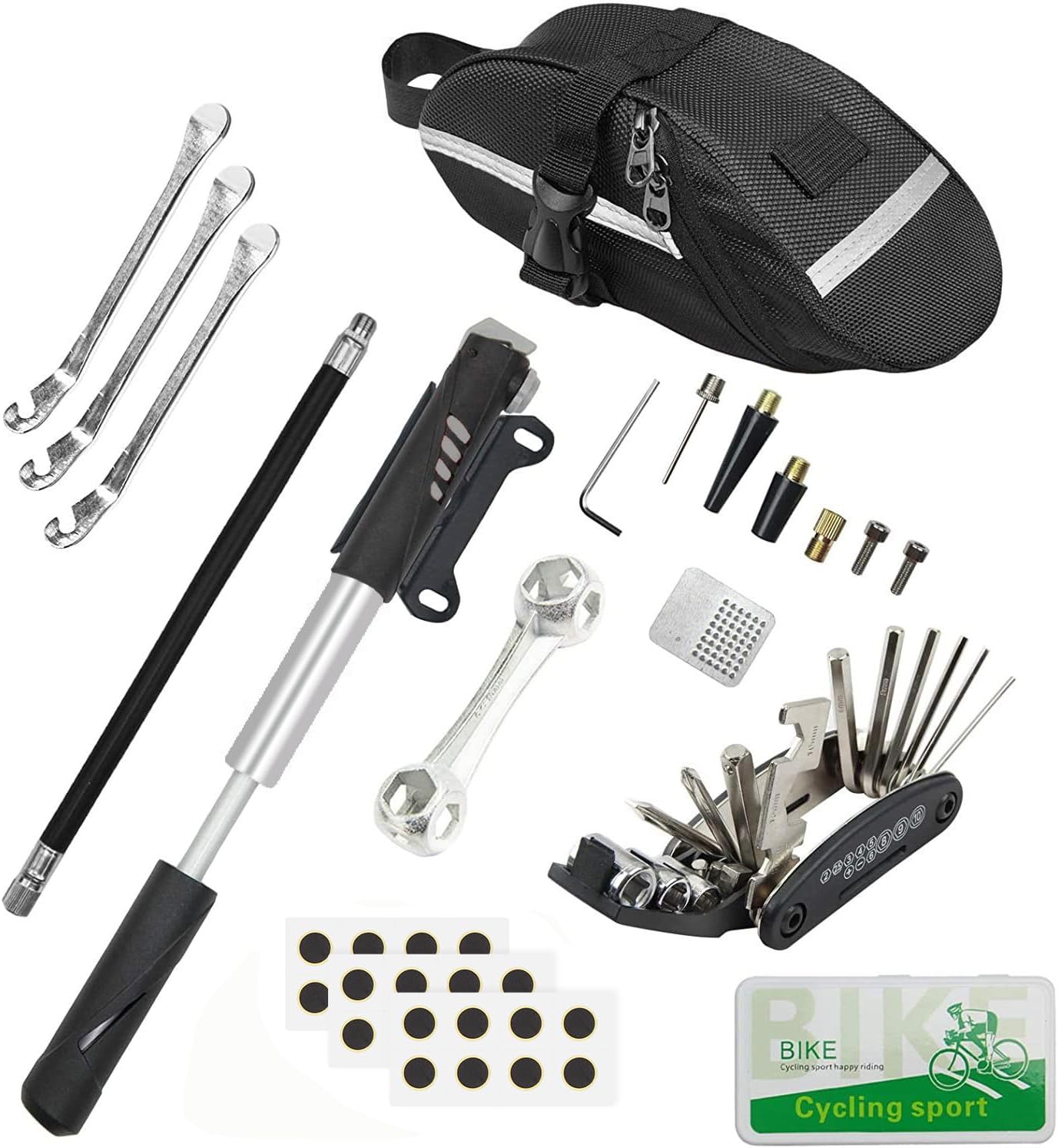 LEFUS Bike Tool Kit,Bike Tire Repair Kit with Storage Bag,Contains 26