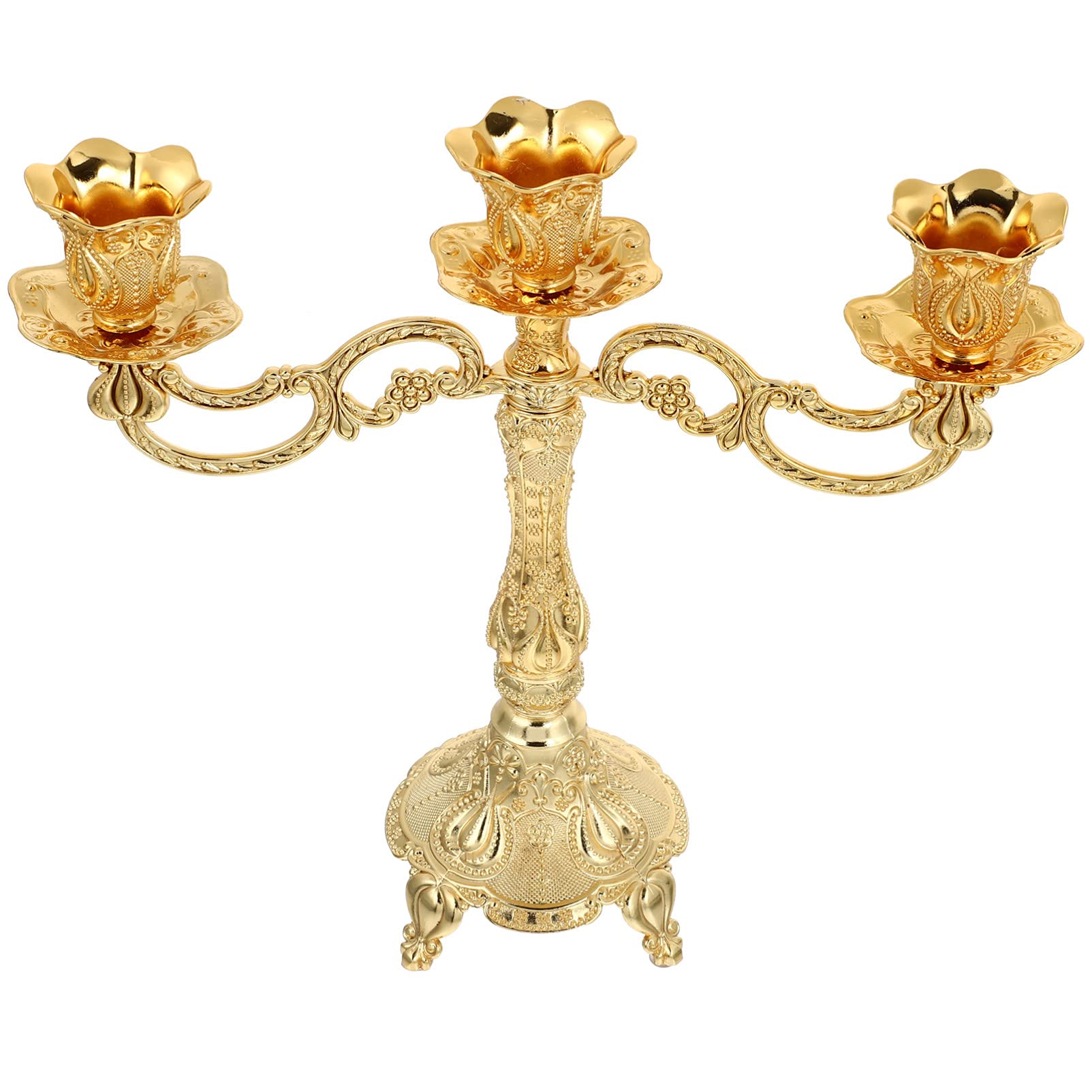 Candeliere, 1 pz candeliere 3 Bracci candelabro in Metallo portacandele Decorativo portacandele Decorativo mensola Tavolo Rustico Decorazione Matrimonio Candela pilastro Zinco
