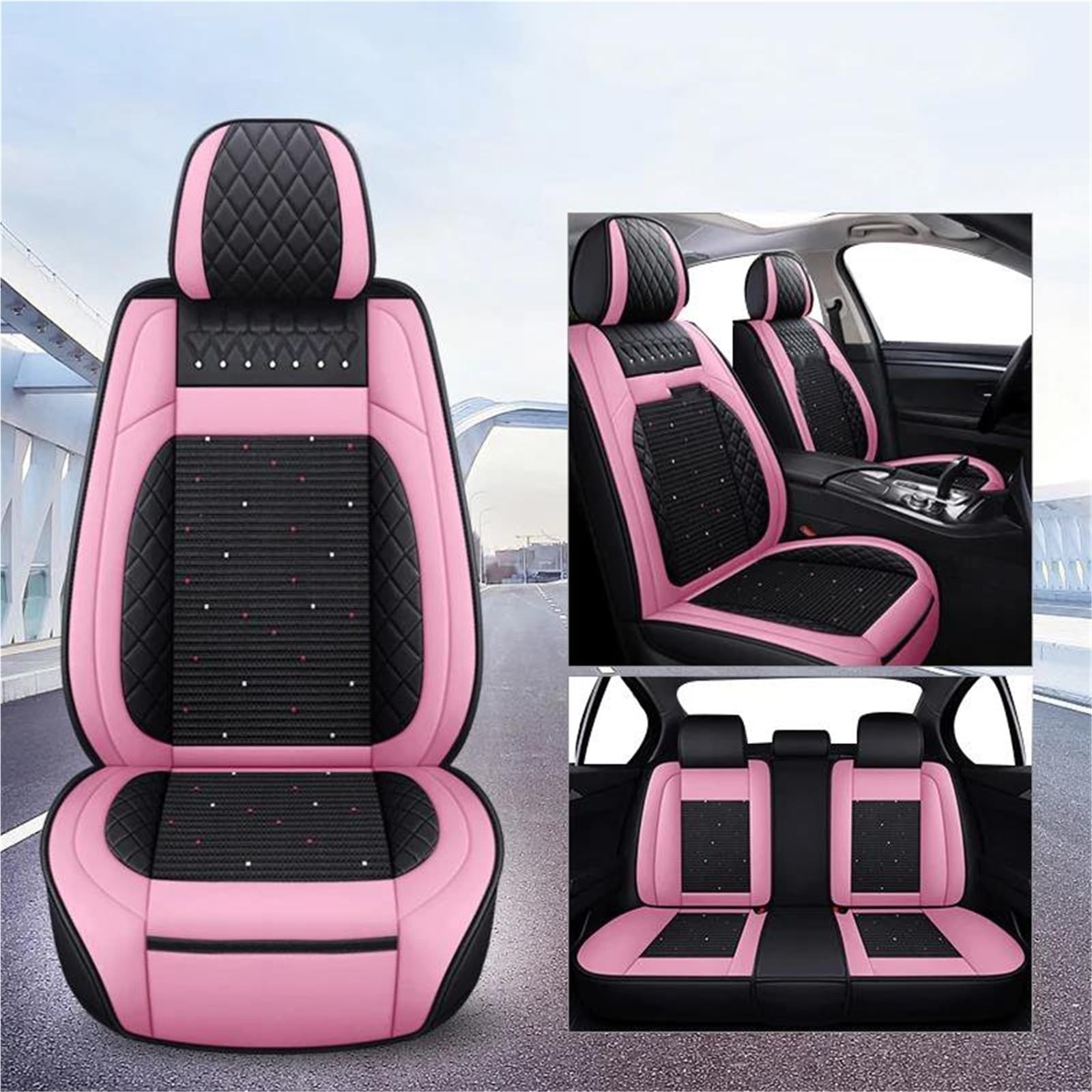 Generisch Komplettes Set Autositzbezüge Universal Auto Accesorios Für CRV Für Freed Für Stream Für Stepwgn Für Shuttle Zubehör | Style 5