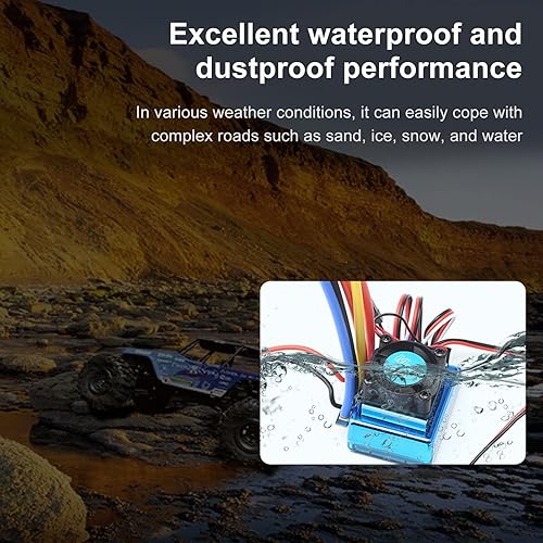 Miniatura 7 de GoolRC Motor sin escobillas 3650 de 3100 KV con disipador de calor ESC sin escobillas de 45 A para coche RC de 18 110 RC de coche, RC de barco,