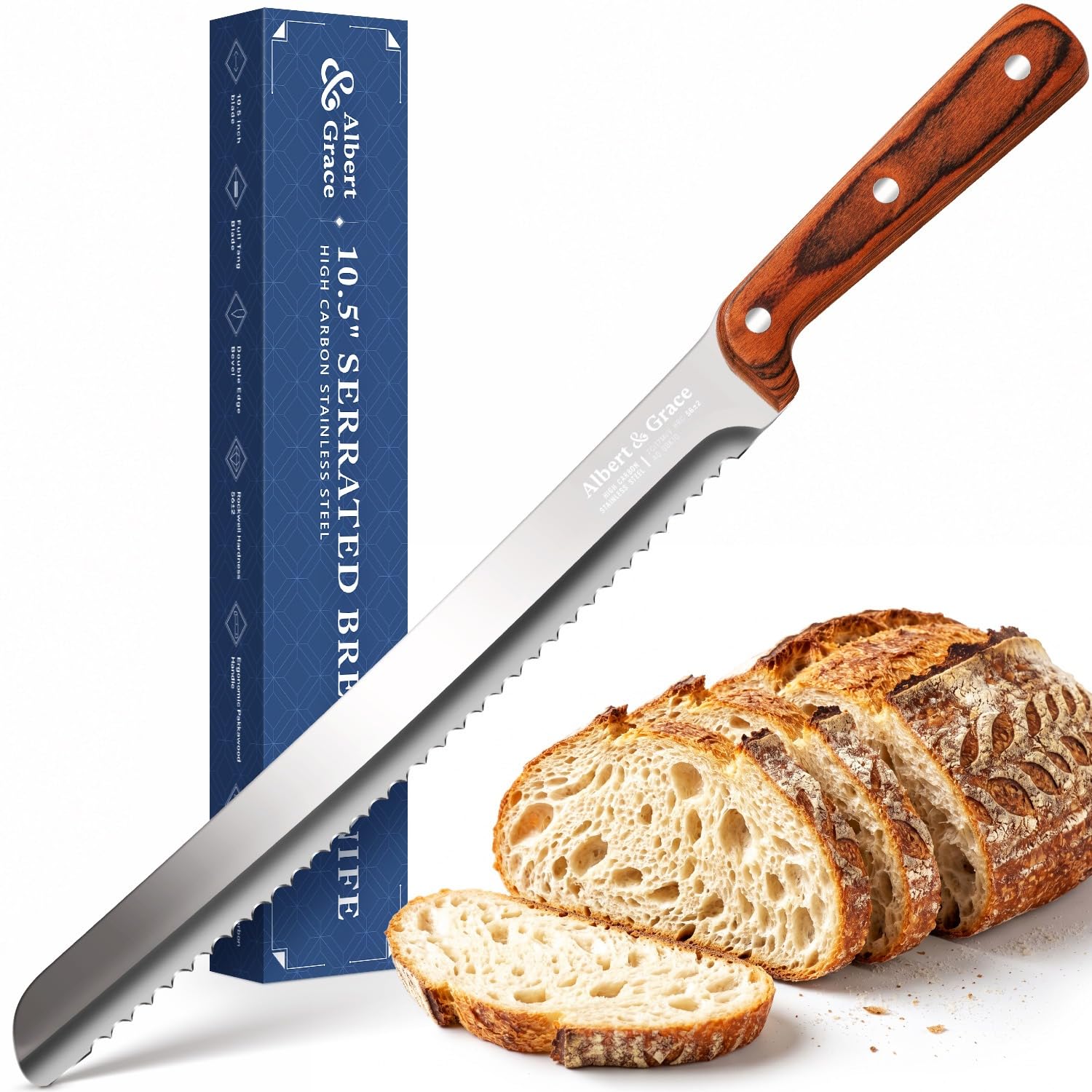 Serrated Bread Knife - Perfect for Sourdough -1