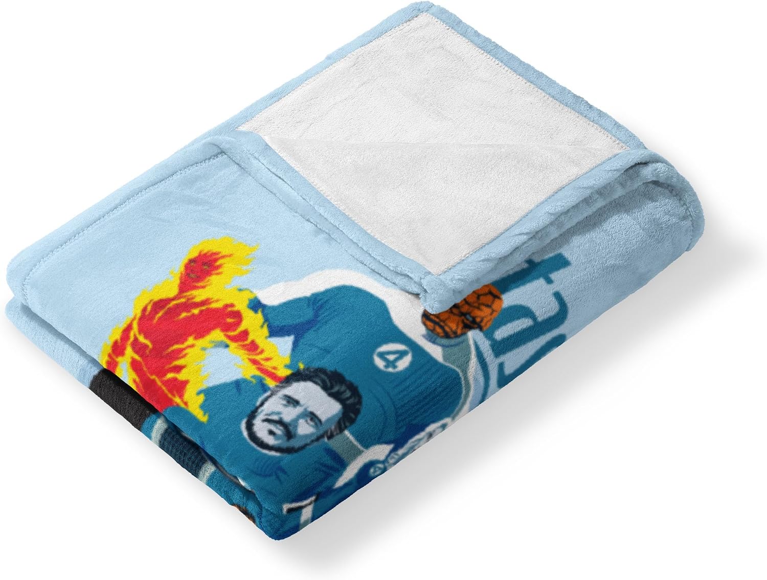 Marvel Fantastic Four First Steps Midcentury Four Silk Touch Throw Blanket – Ultra-Soft Fleece, Official Superhero Bedding or Couch Throw, 50 x 60 inches