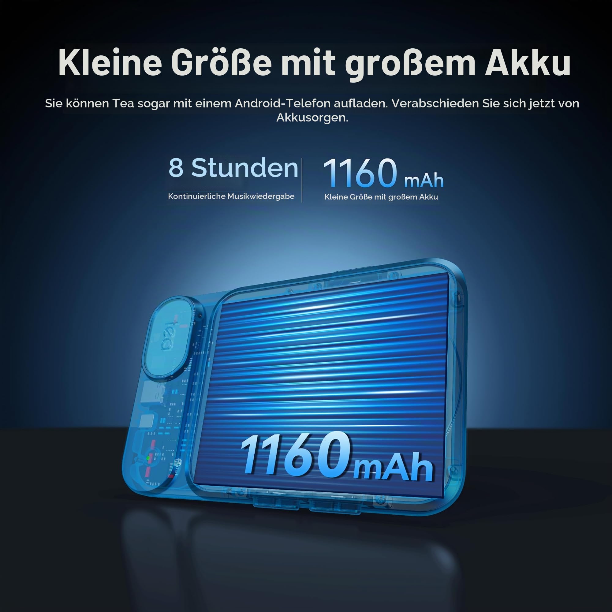 khadas Tea DAC Bluetooth-Kopfhörerverstärker, tragbarer Magnetischer DAC HiFi Hi-Res USB DAC 32bit/384KHz, 1160mAh Batterie 8 Stunden Qualcomm QCC5125 LDAC/APTX HD, PCM, DSD, MQA Decodier (Grau)