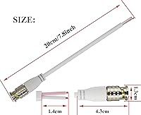 Vista 2 de Cable de extensión BNC de video BNC a cable desnudo, conector de extremo abierto, cable de extensión B-N-C, cable de cola macho para vigilancia