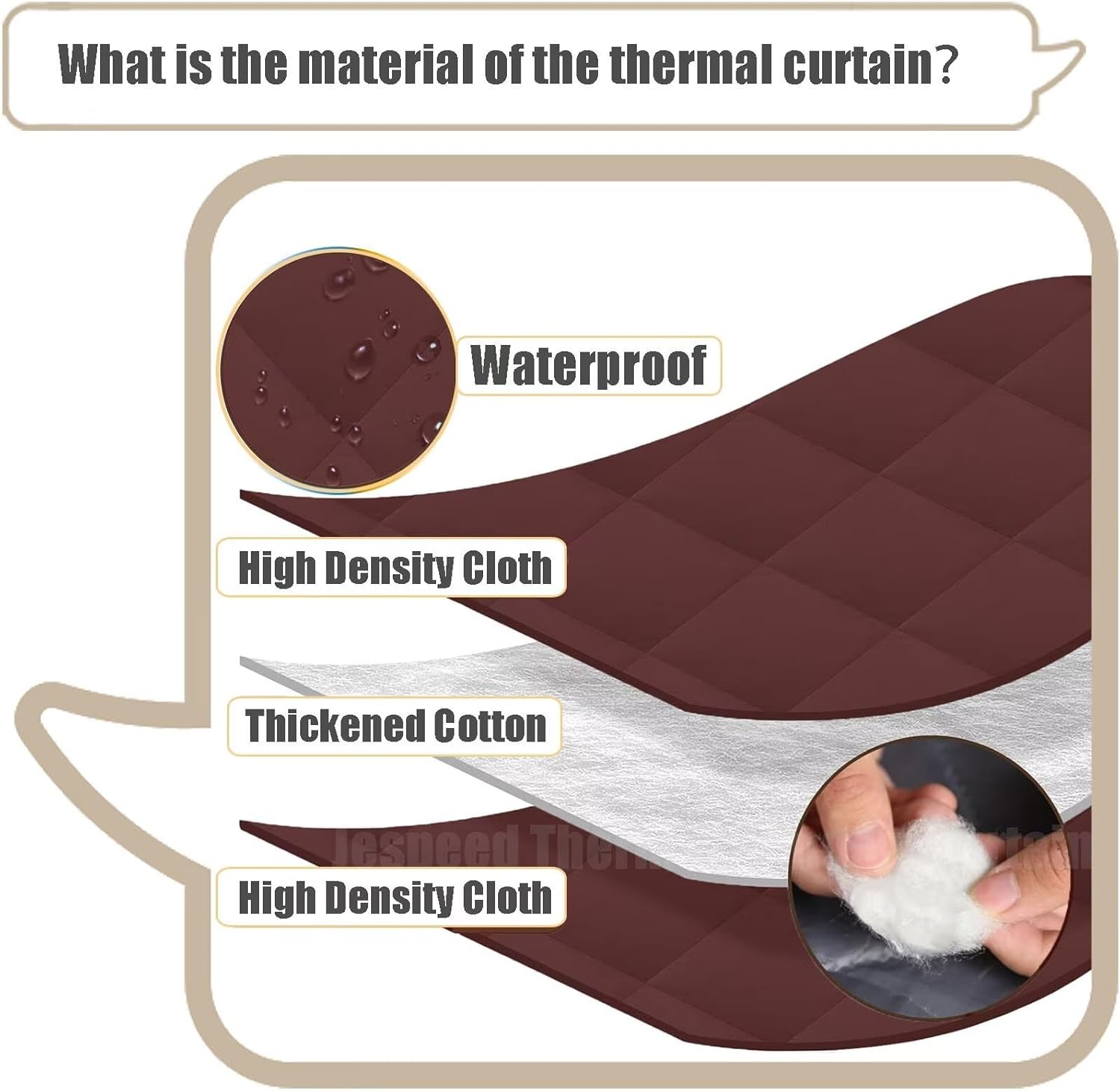 Window Insulation Kit Keep Cold air Out, 115x180cm Window Insulation Cover Keeps Warm in Winter, Window Insulation Kit Oxford Cloth Cotton Layer, Window Insulation Cover Keeps Warm in Winter, Brown