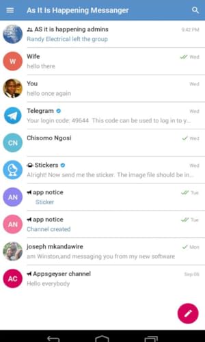 As It Is Happening Messenger