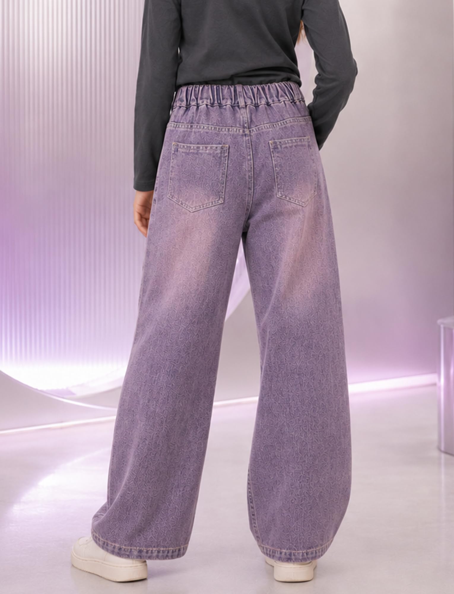 Mädchen Baggy Jeans Weite Beine Y2k Kinder Hip Hop Denim Hose 5-13 Jahre