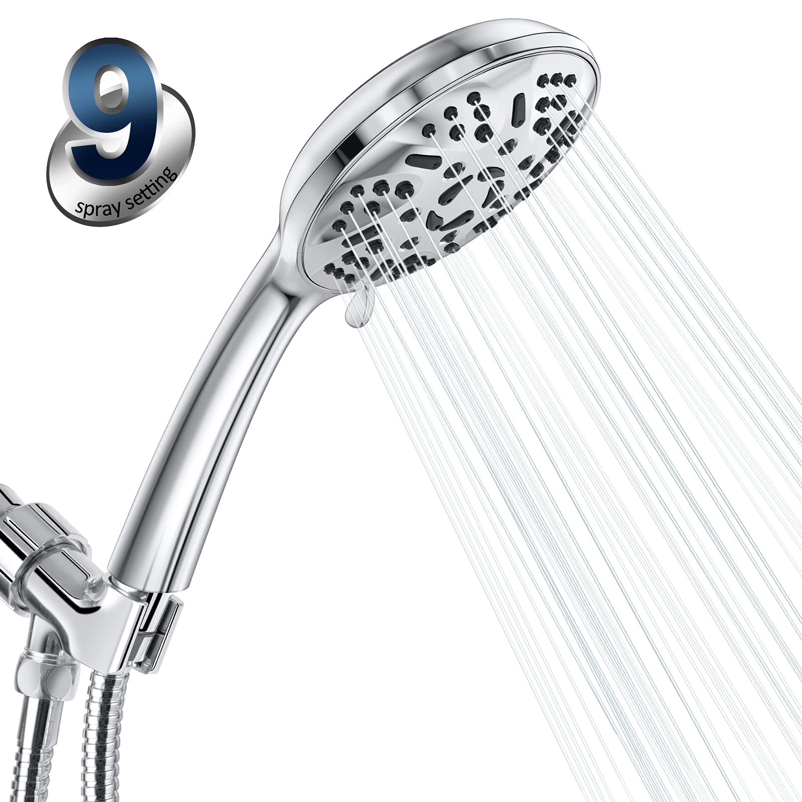 Buy Shower Head With Handheld, Gusgopo 9 Spray Setting High Pressure