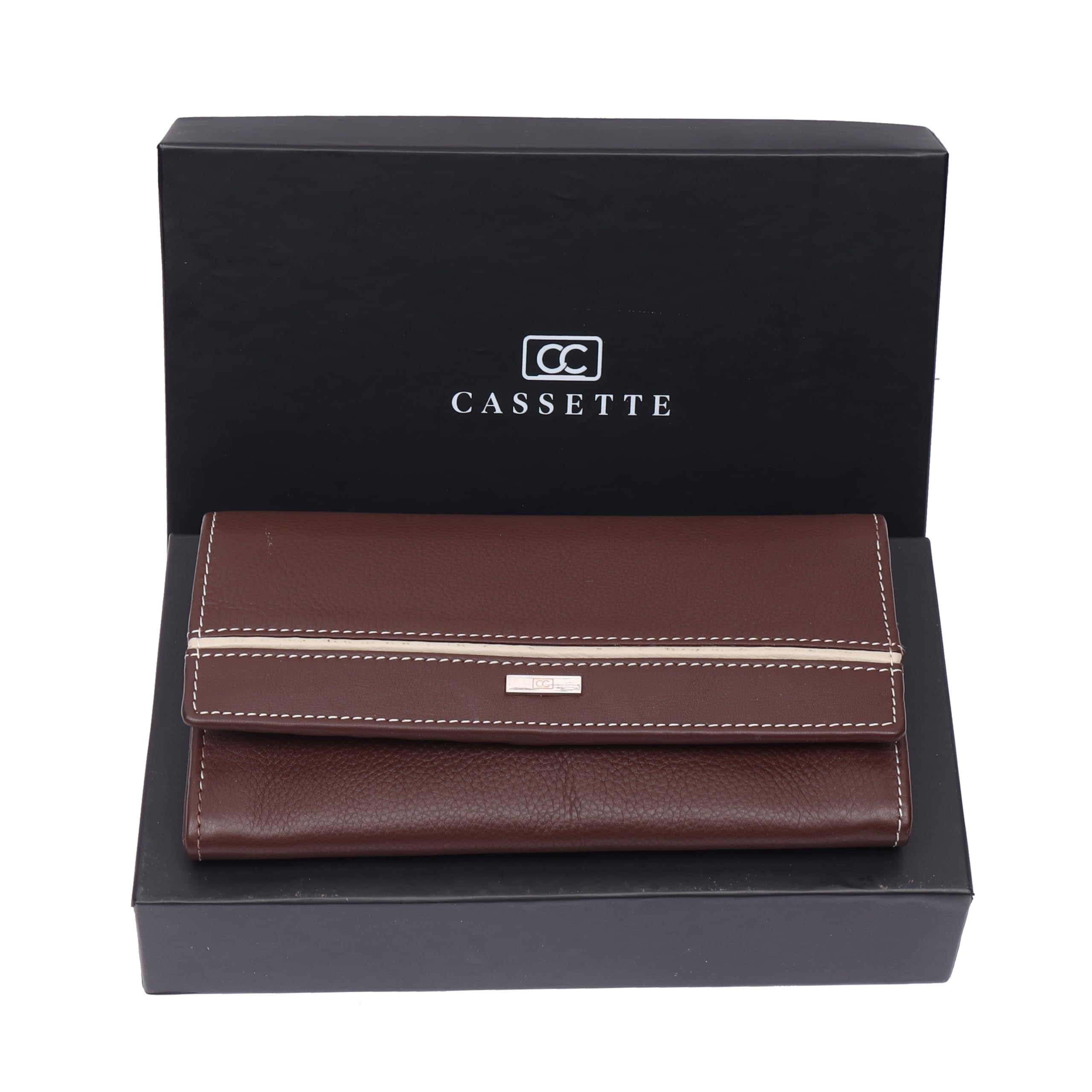 Leather Ladies Wallet for Women | Stylish Clutch Purse with Multiple Card Slots | Ladies Purse Wallet RFID Protected| Ideal Gift for Women & Girls - (Black) (Chocolate Brown)-image-7