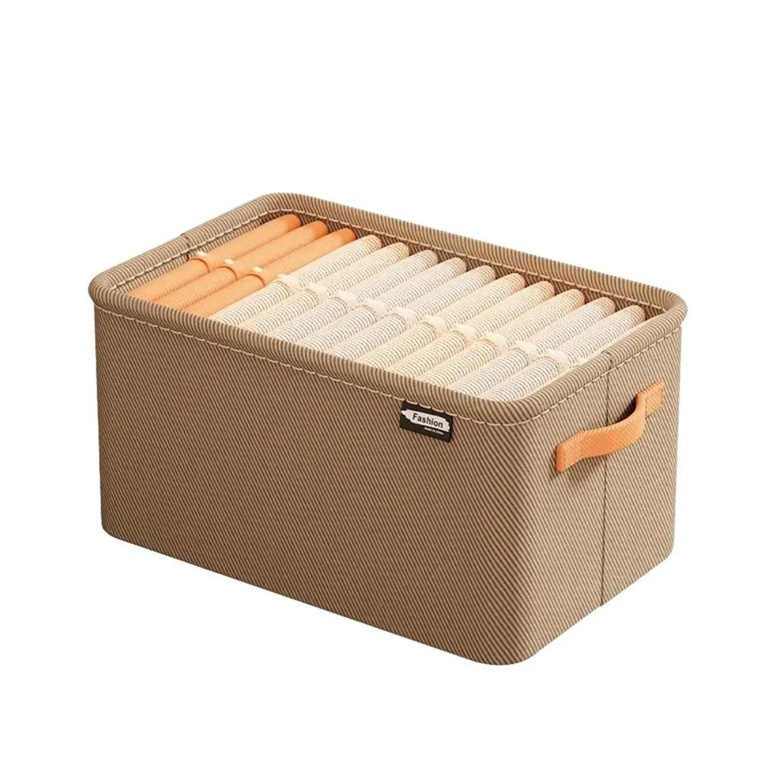 EWUHYFP Storage Boxes Fabric Clothes Storage Basket Foldable Wardrobe Organizer Box With Handles For Jeans, Underwear, Socks & Toys(Color1 S)