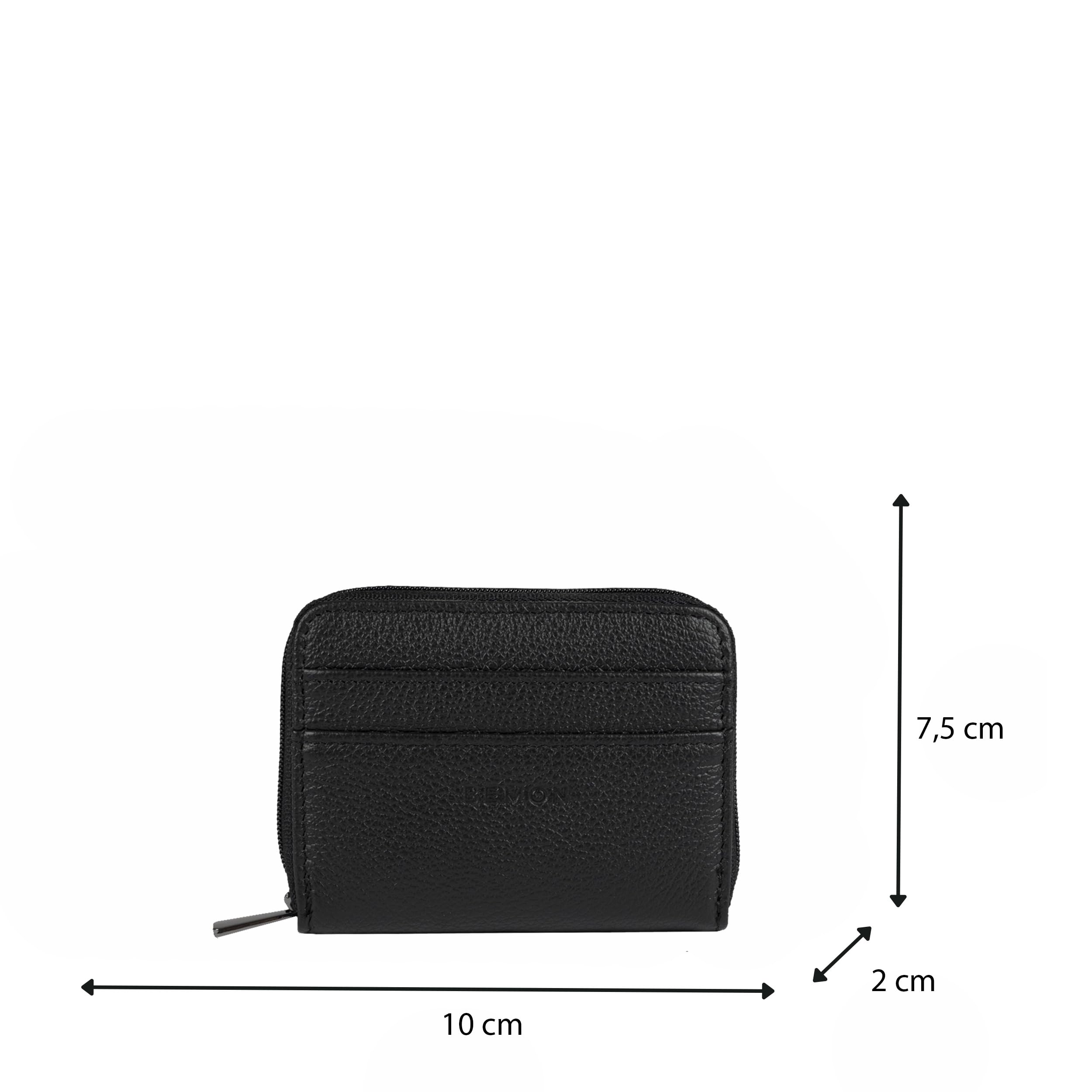BEMON Porte Monnaie pour Homme en Cuir Enzo, 7.5 x 10 x 2 cm, Protection RFID
