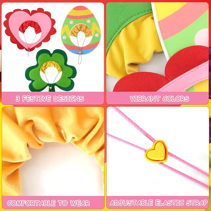 Set de 3 Disfraces para Perro, San Patricio, Pascua, San Valentín, Talla S miniatura 3