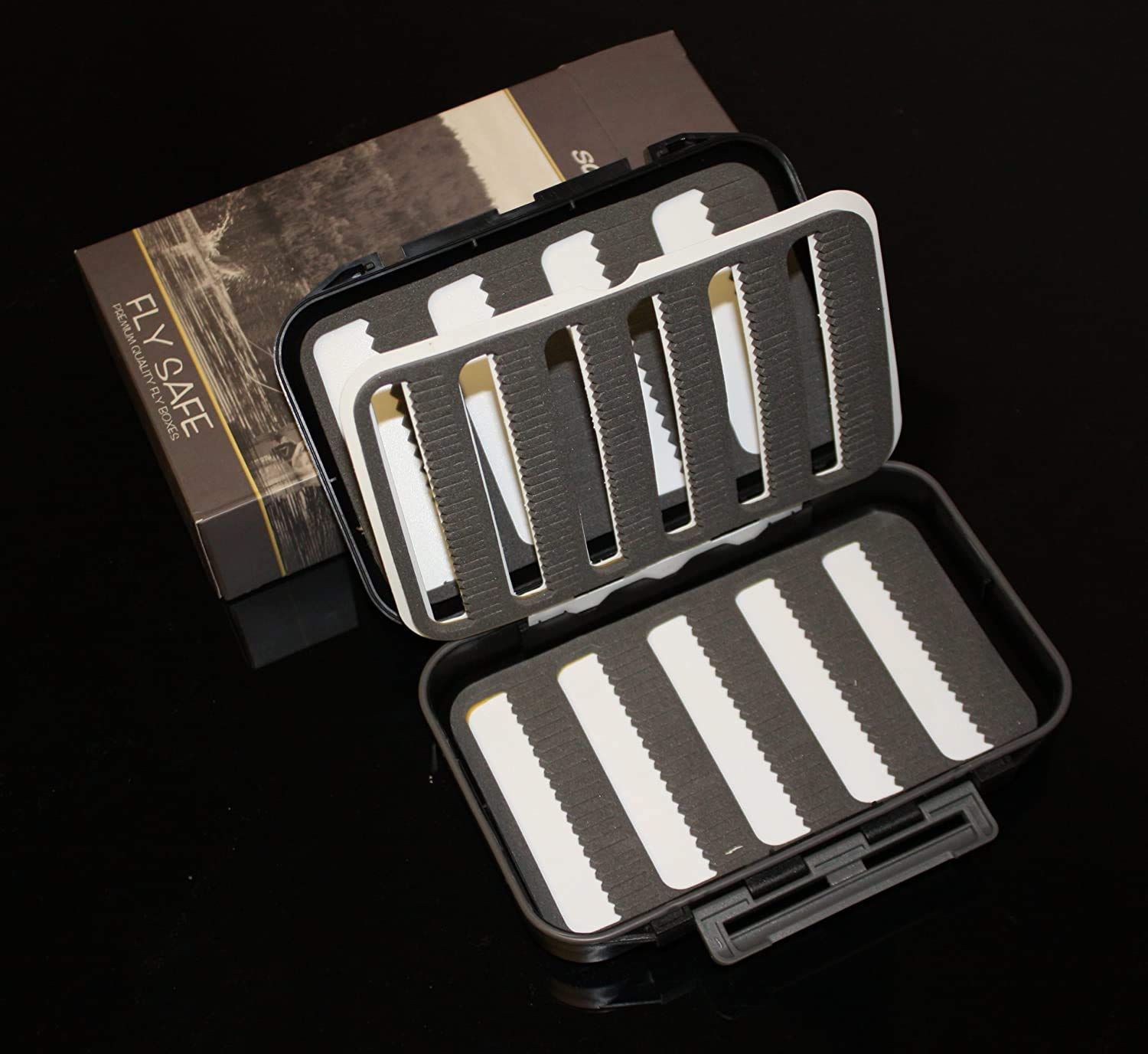 Stonfo Kit Pesca Mosca 6 Herramientas Montaje Deluxe + Caja Moscas Estanca