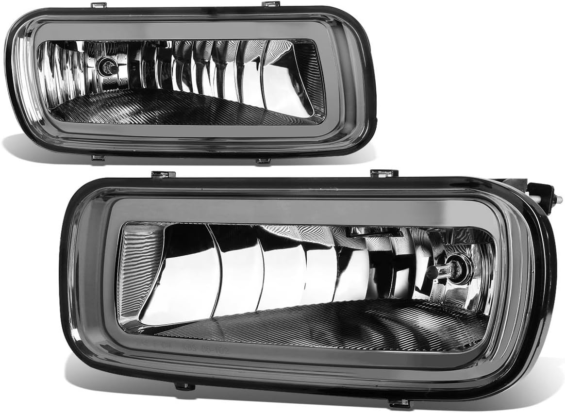 Auto Dynasty Fog Lights Assembly Compatible with 2004-2006 Ford F150, Fog Lamp Replacement, Driver and Passenger Side, Smoked Lens