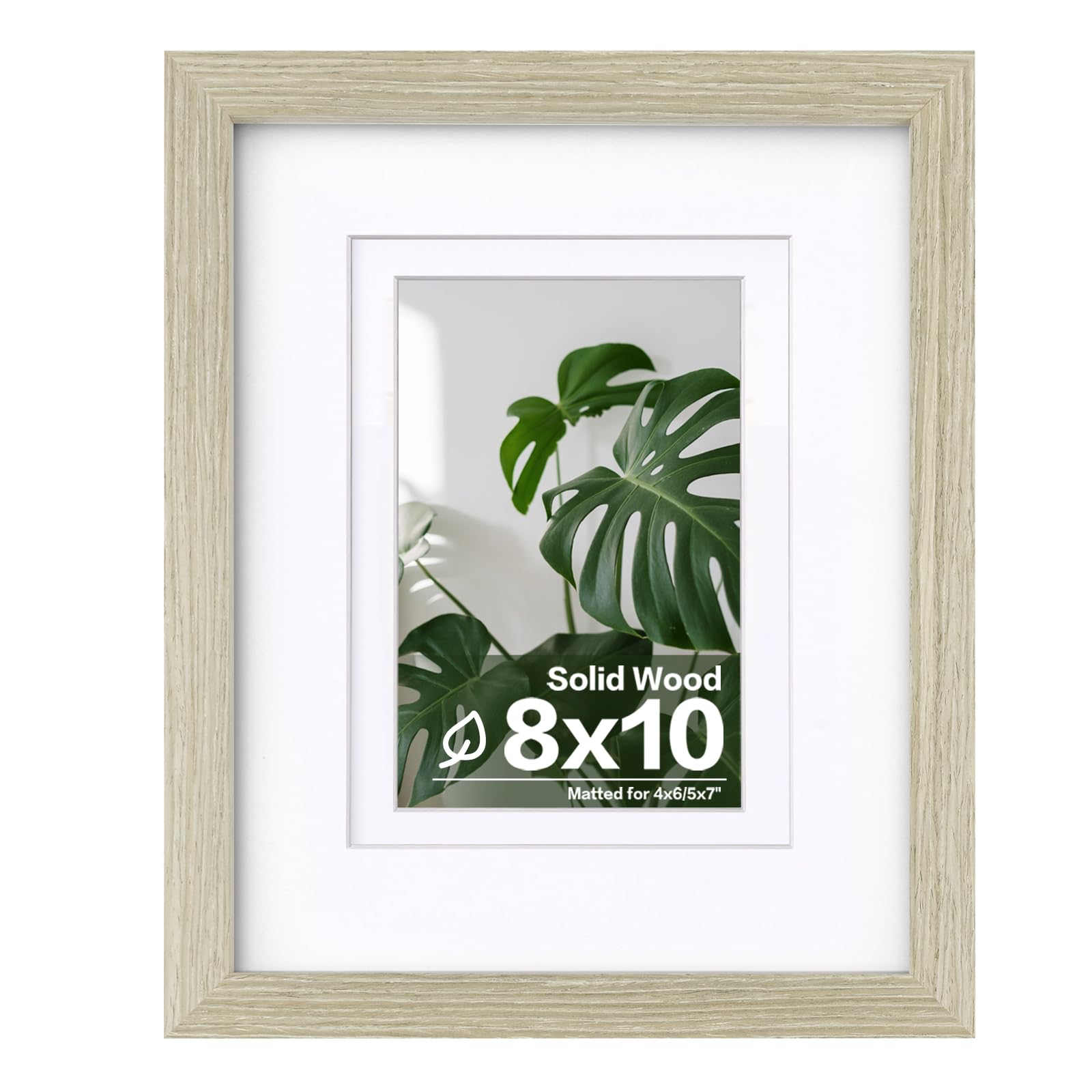 Cadre photo bois 20x25 cm avec passe-partout 10x15 cm affichage de table Egofine