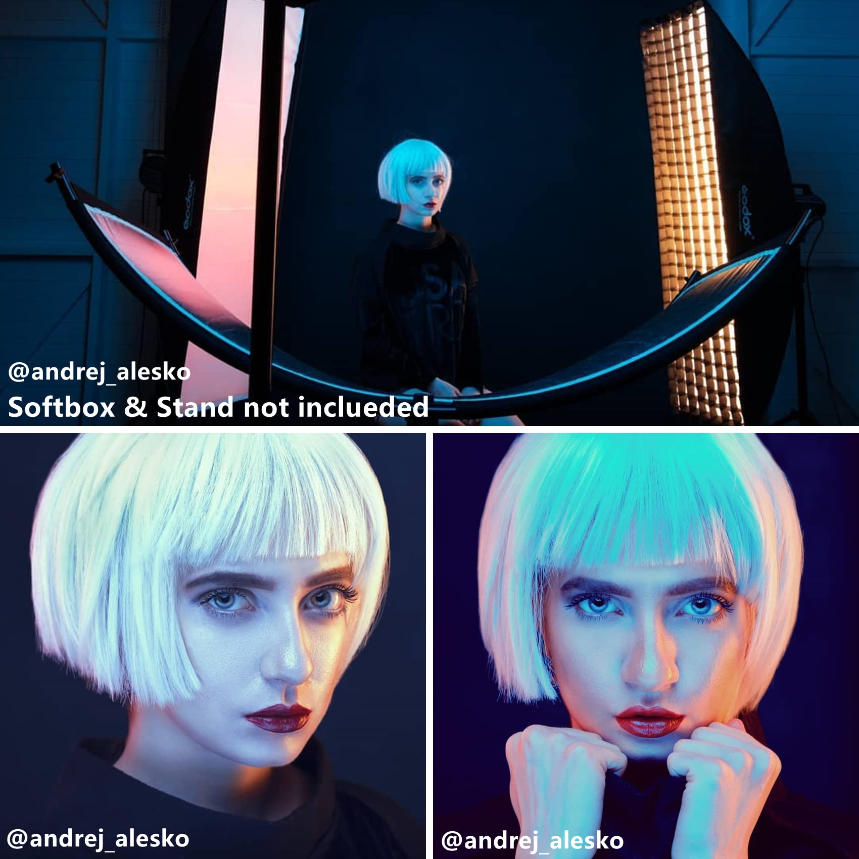 Selens 4 in 1 Reflektor 60x180cm U Form Gebogener Reflektoren Einstellbarer Beleuchtungs Diffusor mit Schwarz/Weiß/Gold/Silber Reflectors Tragetasche für Fotografie Fotostudio Porträt Catch Light
