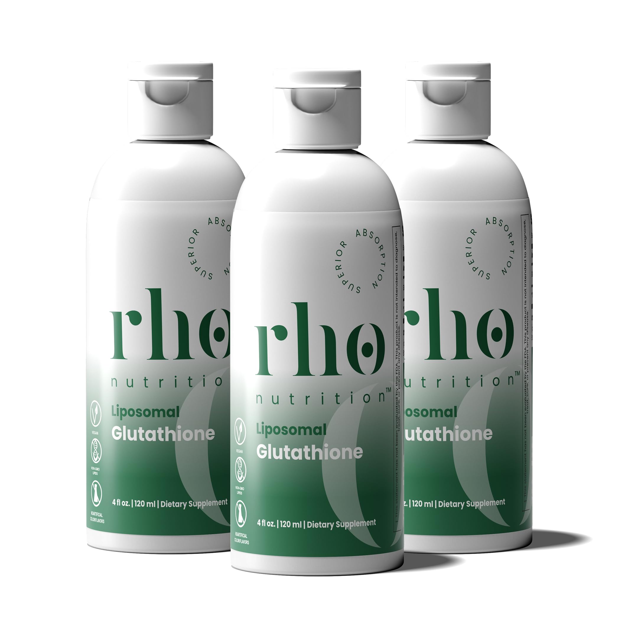 Rho Nutrition Liposomal Glutathione - Ultra High Absorption Liquid Glutathione Supplement - Supports Natural Detoxification Immune System Skin