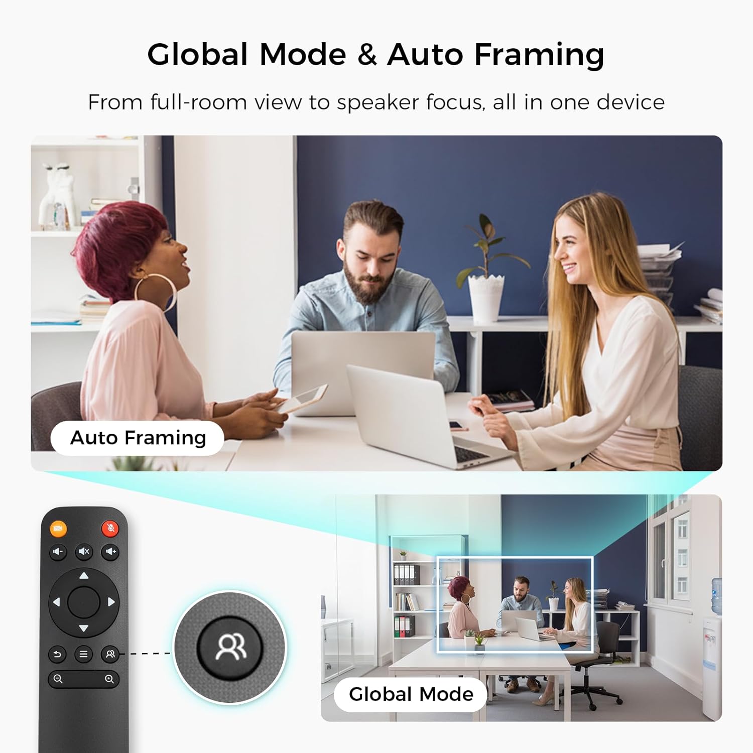 NEARITY V30S 4K Video Conference Camera with Microphone, 120° FOV/3X Digital Zoom, All in One Conference Room Webcam, Dual Mics, Video Conferencing System for Business Meetings/Smartboard 7 718KGWPR1AL. AC SL1500