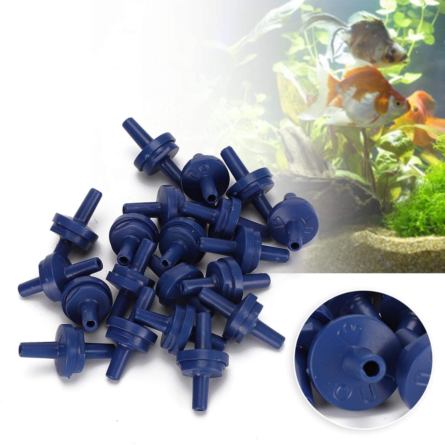 ショップ 入口 出口圧力計チューブ用の青い水族館チェックバルブ4mm