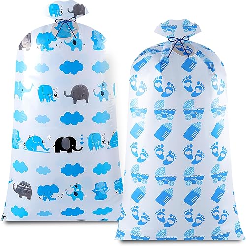 Elephant-package 2 bolsas de regalo de gran tamaño de 60 pulgadas, bolsas de regalo de plástico extra grandes, bolsas de regalo jumbo con cuerdas y