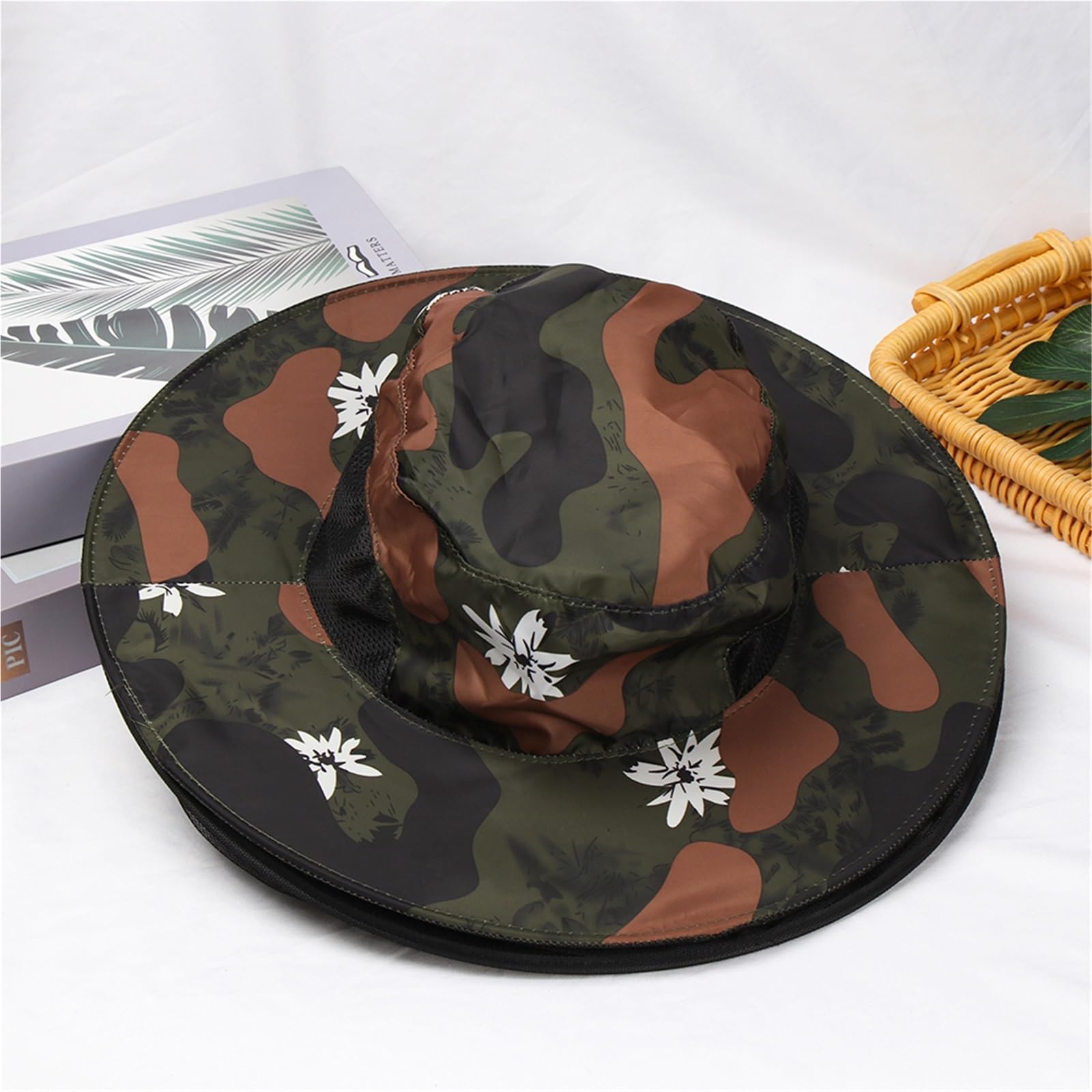 Cappello con zanzariera da esterno, Cappello a rete con testa di moscerino da pesca pieghevole in nascosta multicolore(Color 6)