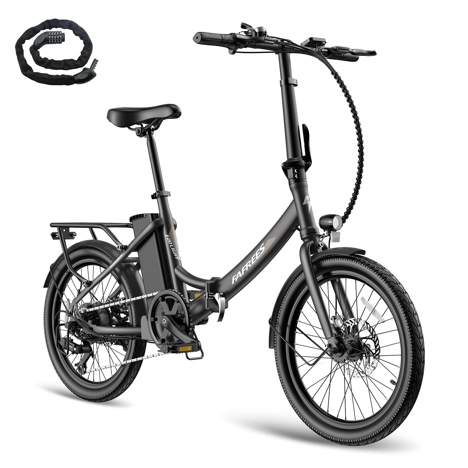 Fafrees Bici Elettrica Pieghevole, Bicicletta Elettrica Donna Uomo 36V 20Ah, 20 Pollici Ebike da Città, 110-130KM Pedalata Assistita E-bike, 7 Velocità, F20 Light