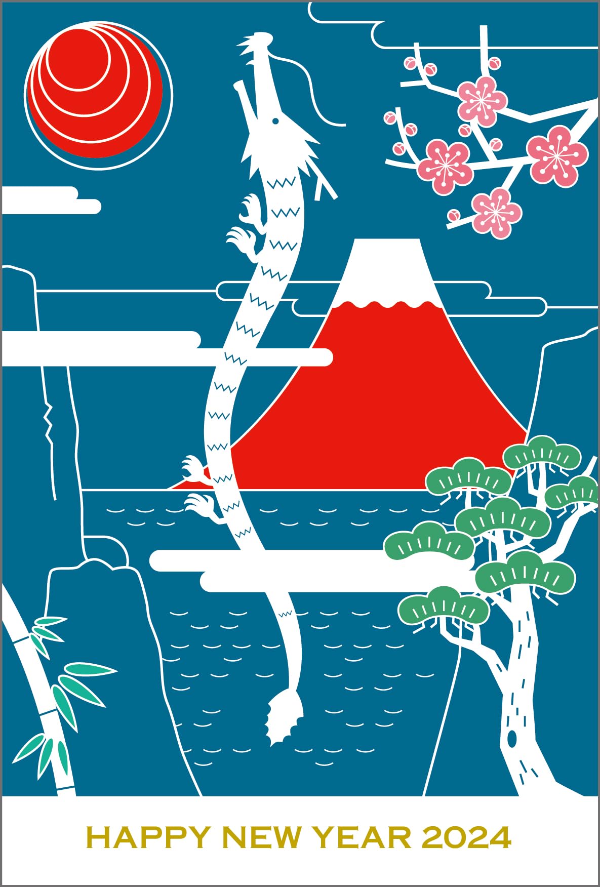 Amazon | 【私製年賀はがき 20枚】2024年 伊東屋オリジナル PS2426