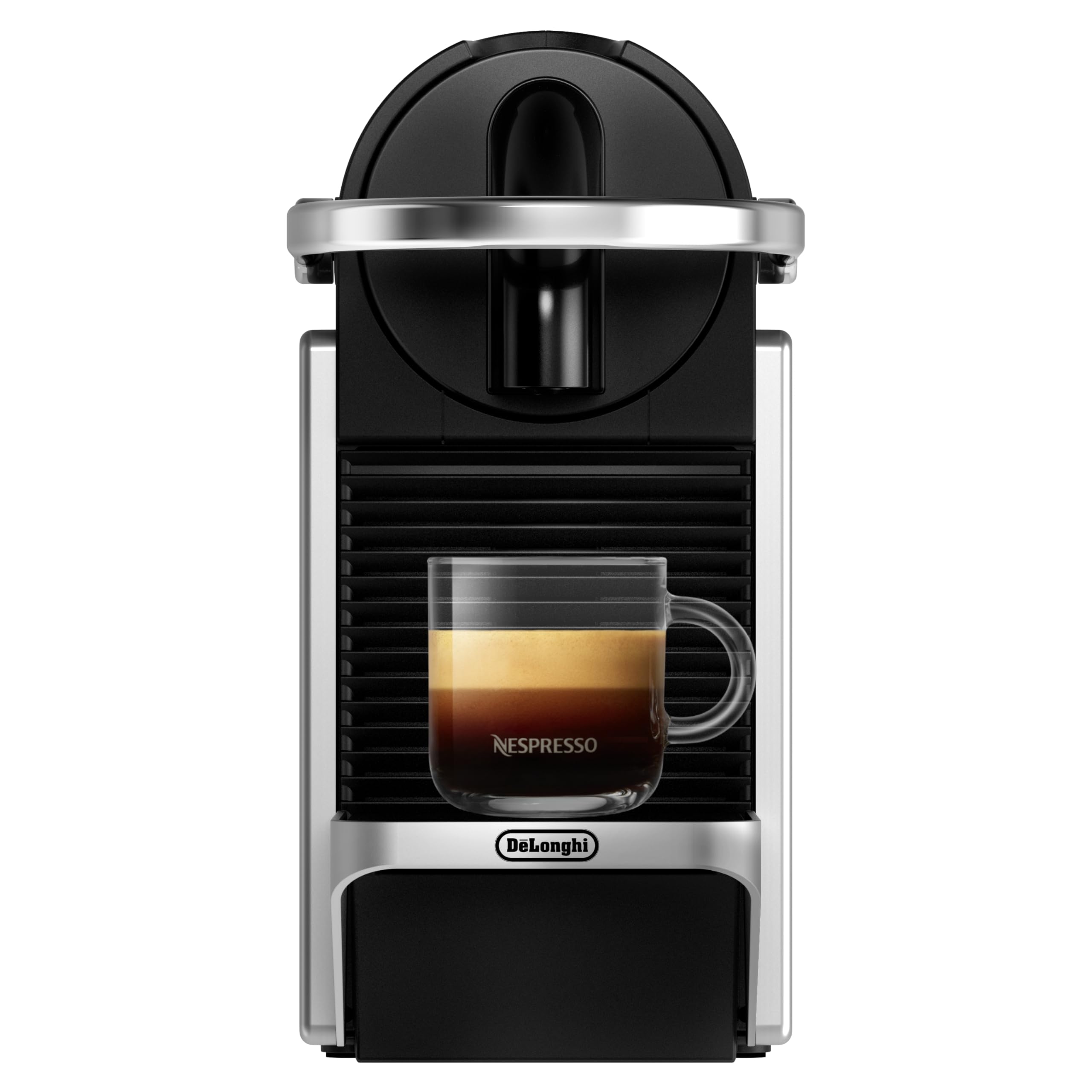 NESPRESSO DE’LONGHI Pixie Silber Original Kapselmaschine EN127.S 19 Bar 25 Sek. Aufheizzeit