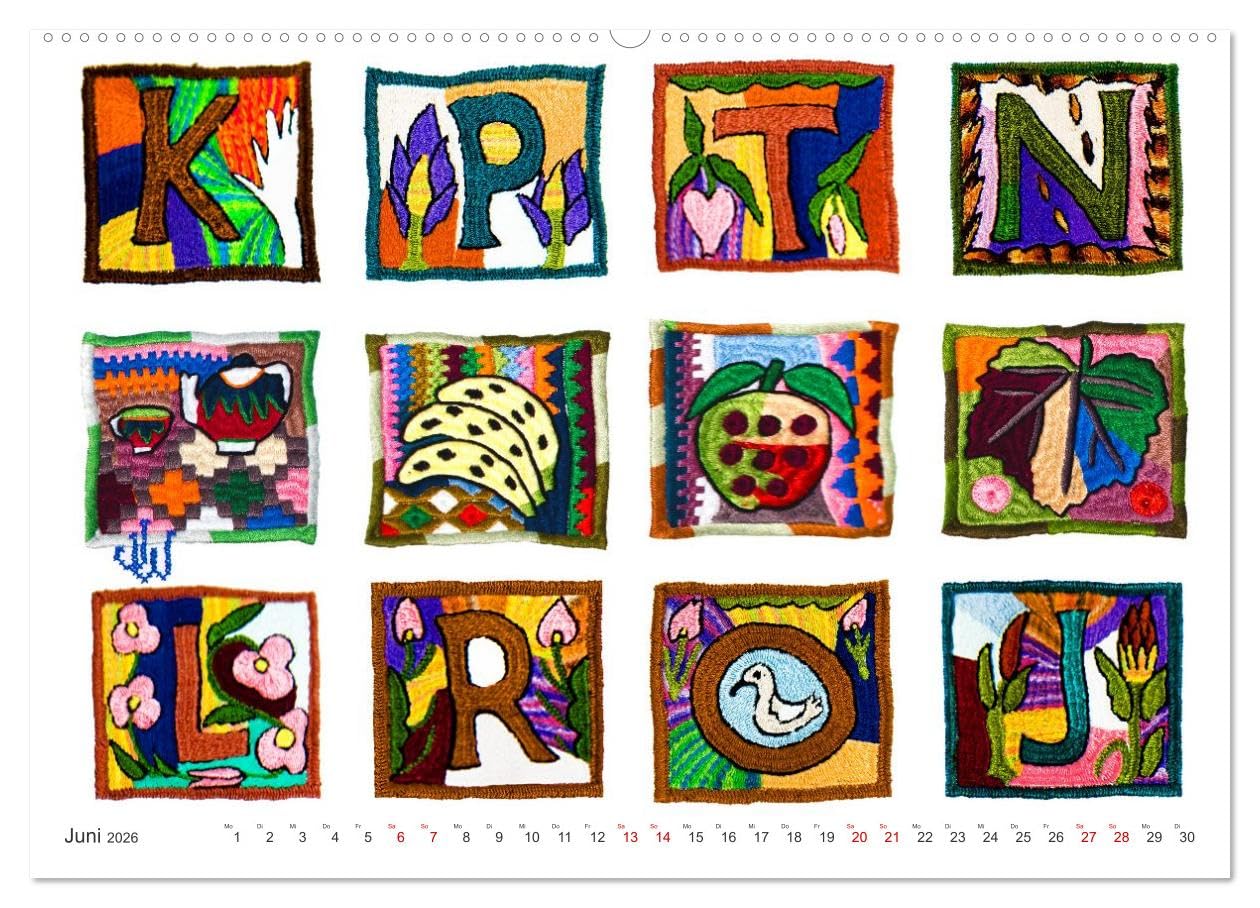 Handarbeit macht glücklich (hochwertiger Premium Wandkalender 2026 DIN A2 quer), Kunstdruck in Hochglanz: Stricken, Häkeln, Sticken, Nähen (CALVENDO Hobbys)