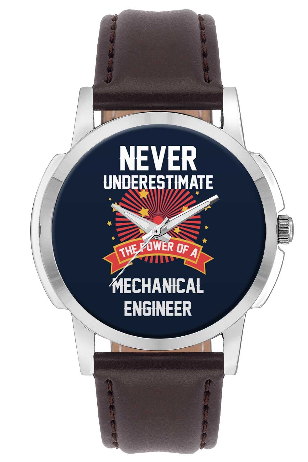 BIGOWL Wrist Watch for Men - Never Underestimate The Power of A Mechanical Engineer - Analog Mens and Boys Unique Quartz Leather Band Round Designer dial Watch (B074CNL8Q6) Amazon Price History, Amazon Price Tracker