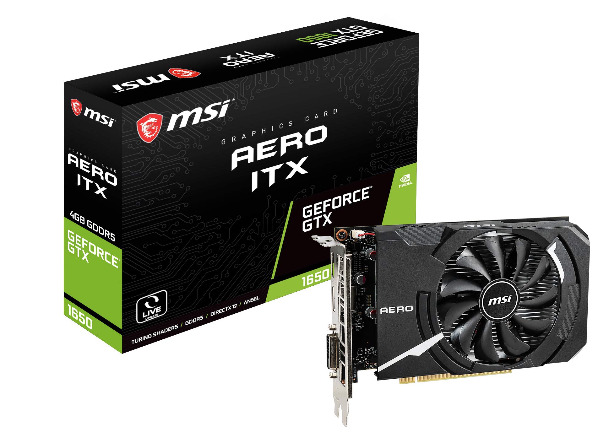 Amazon.com: MSI Tarjeta de video NVIDIA GeForce GTX 1650 Aero ITX 
