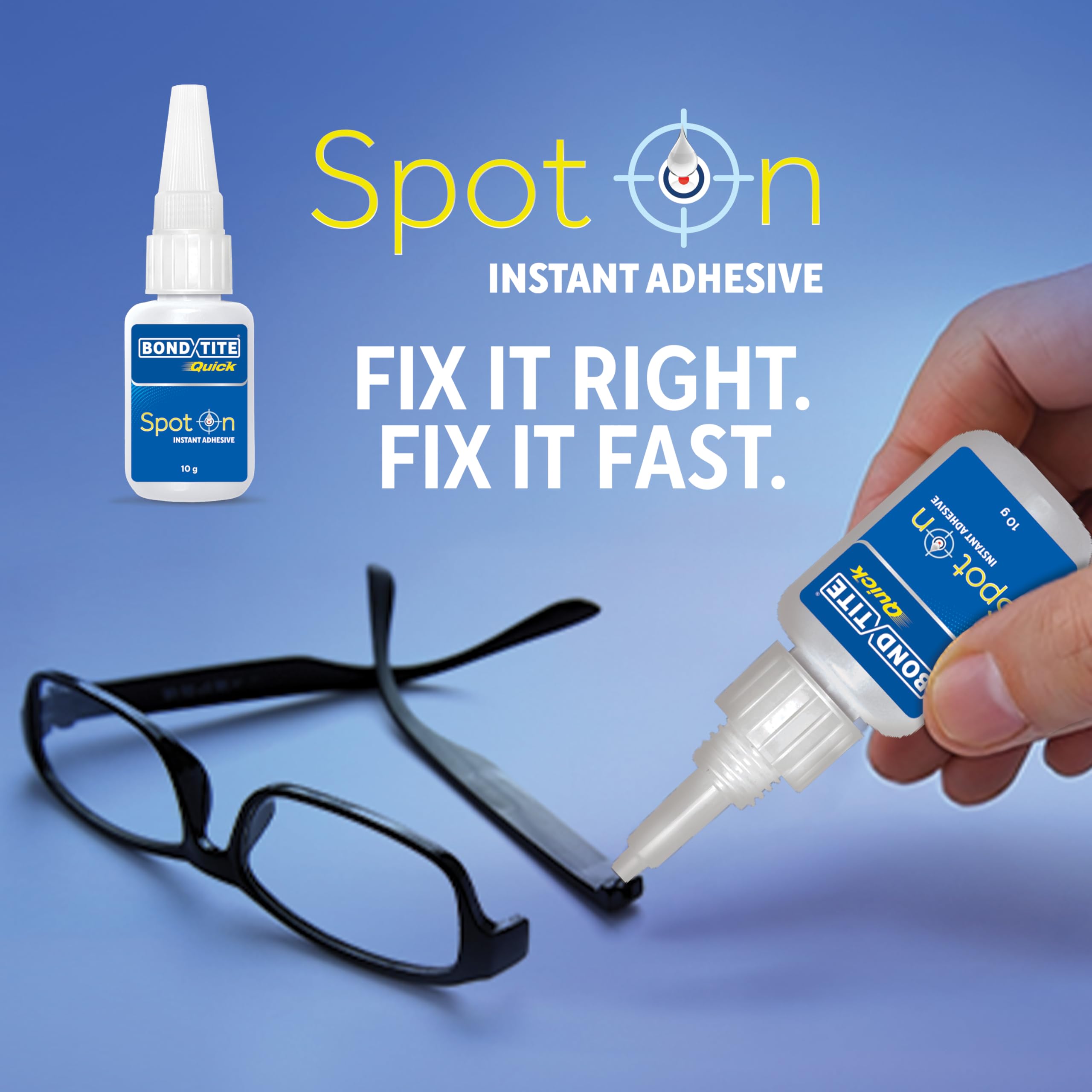Bondtite Quick Spot-On Instant Adhesive| 10g (Pack of 2) | DIY Repairs, Crafts, and Household Fixes, All-Purpose Adhesive with Precision Nozzle & Anti-Clog Cap product image 6
