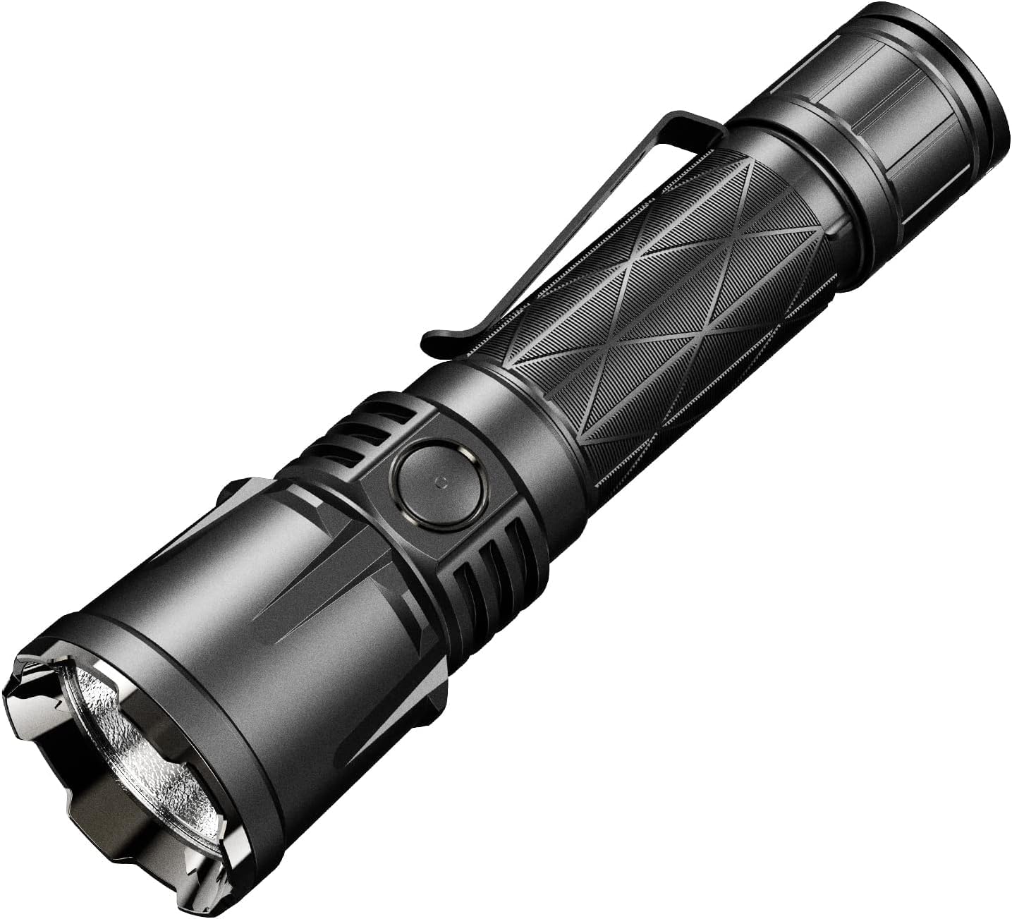 klarus XT21X Pro Linterna,4400 Lúmenes Linternas Led Alta Potencia,5000mAh Linterna Led Recargable,Triple Interruptor Linterna Tactica con Funda Cinturón