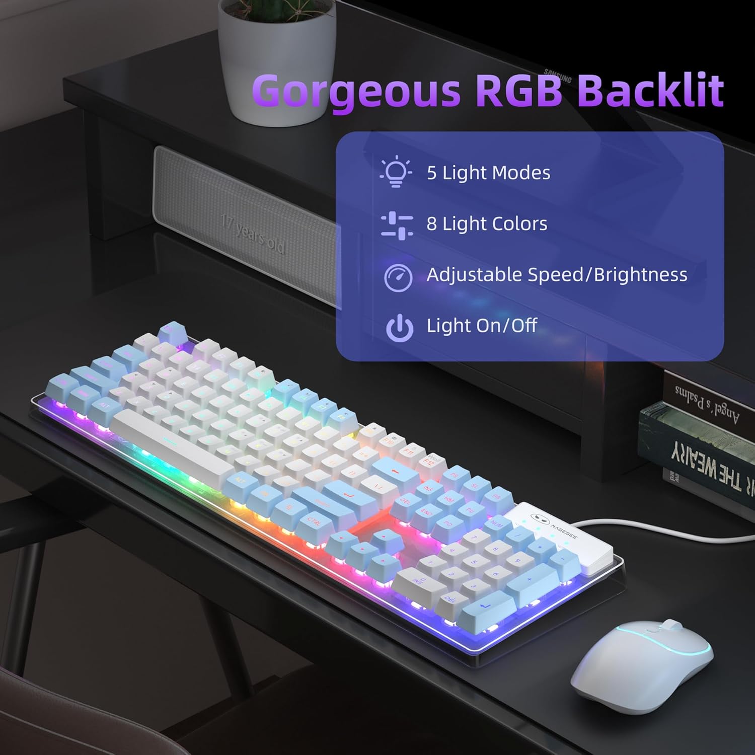 MageGee V550 -näppäimistön RGB-taustavalon ominaisuudet