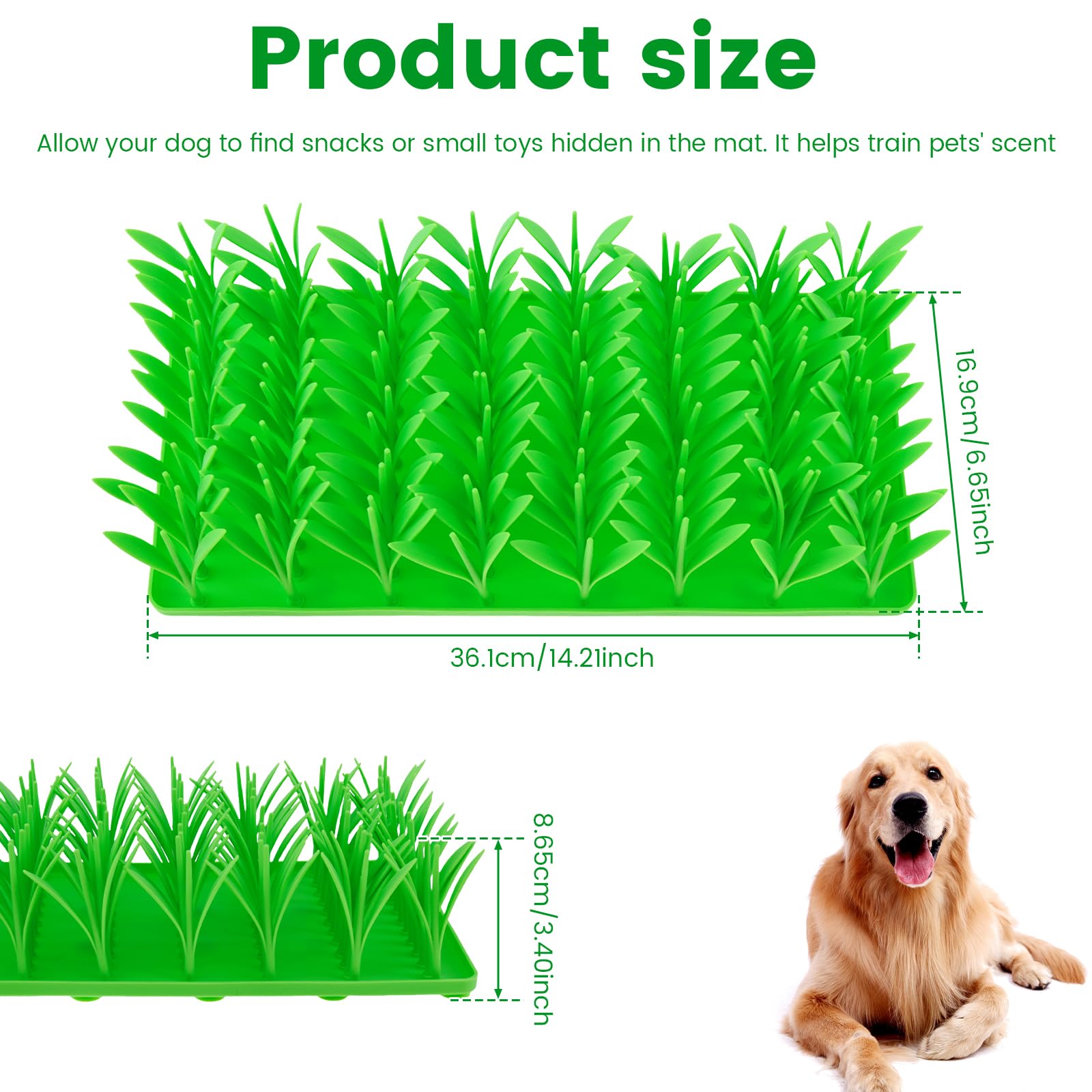 Silicone Grass Mat for Cats, Grass Snuffle Mat for Dogs Cats, Grass Foraging Mat, Interactive Grass Mats, Grass Sniff Mats for Cat, Cat Foraging Mat Pad Silicone Slow Feeder Food Mat for Pet