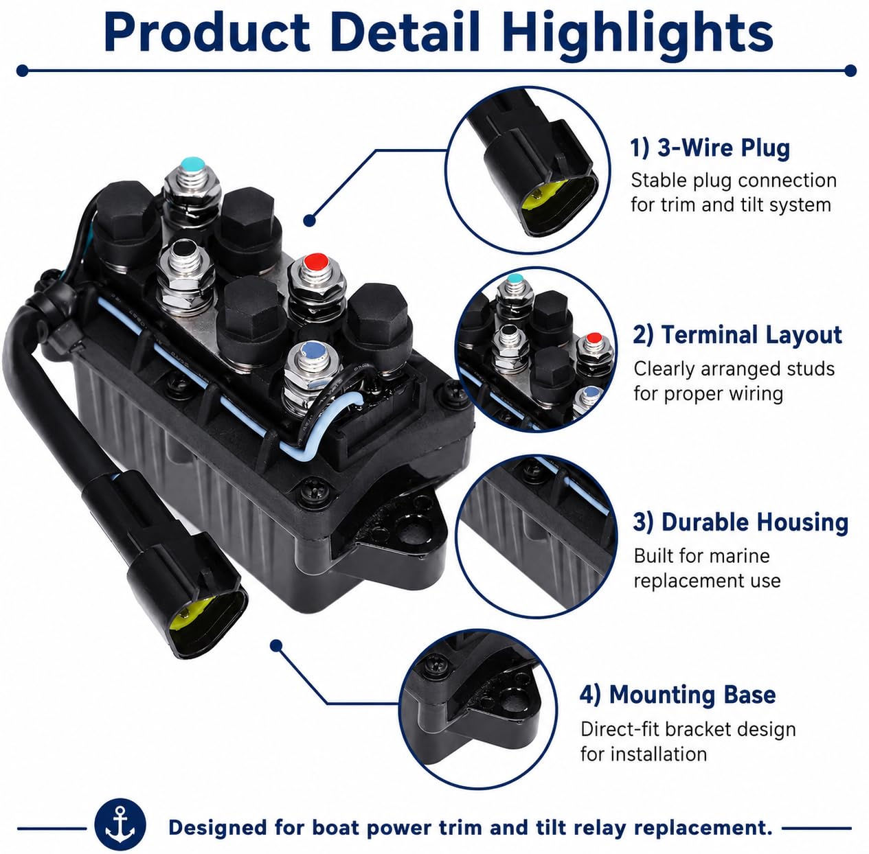 Amazon.com: Hoypeyfiy Power Trim and Tilt Relay Assembly