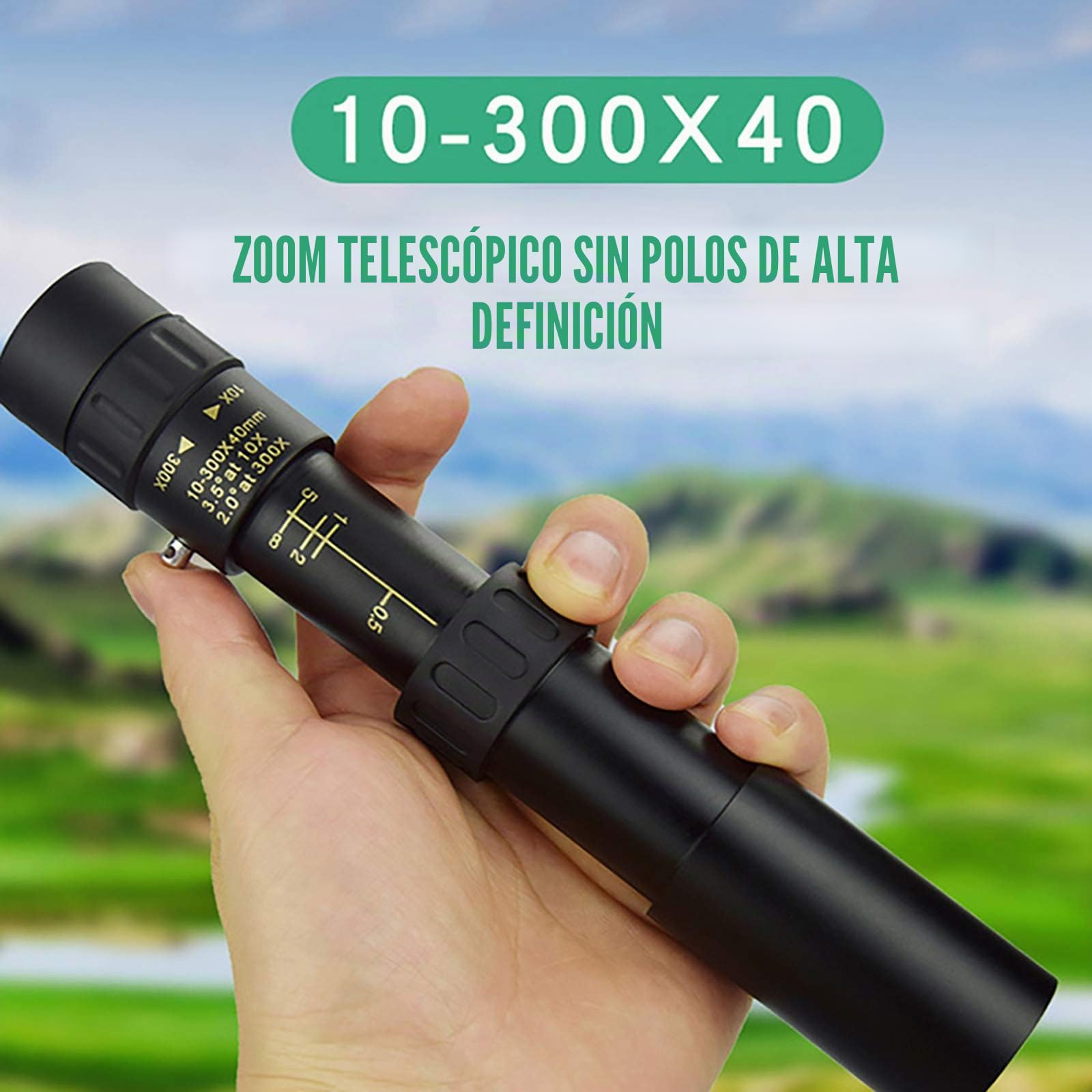 Telescopio Zoom 300 x 40 mm HD con trípode para fotos con smartphone cañocchiale estrellas