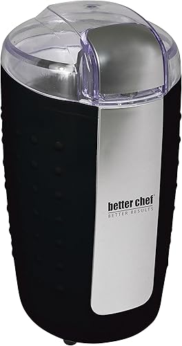 Miniatura 1 de Better Chef Molinillo de café con cuchilla eléctrica de 150 vatios  Hoja y cámara inoxidables  Moler café  Nueces  Especias (negro)