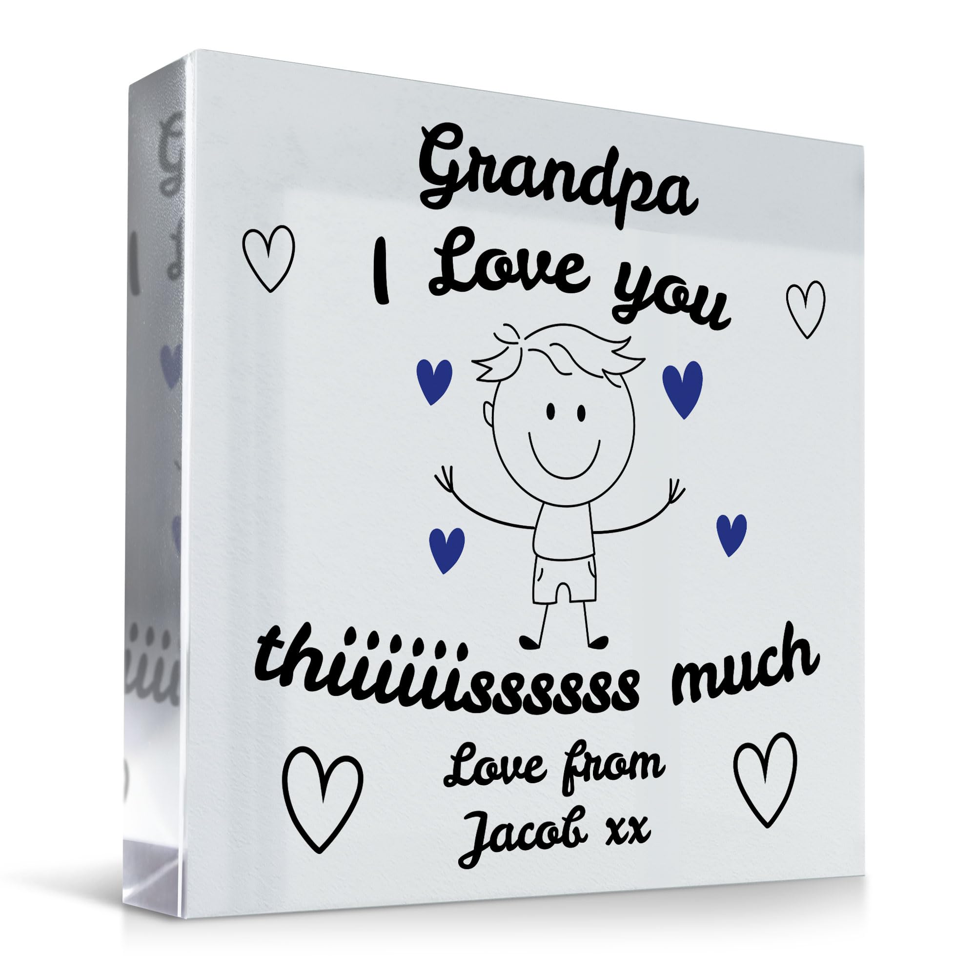 Red Ocean Gift For Grandpa Grandad I Love You This Much From Grandson Personalised Plaque Grandad Grandpa Birthday Gift Fathers Day Gift For Grandad Love Gift Novelty Gift For Grandad Grandpa