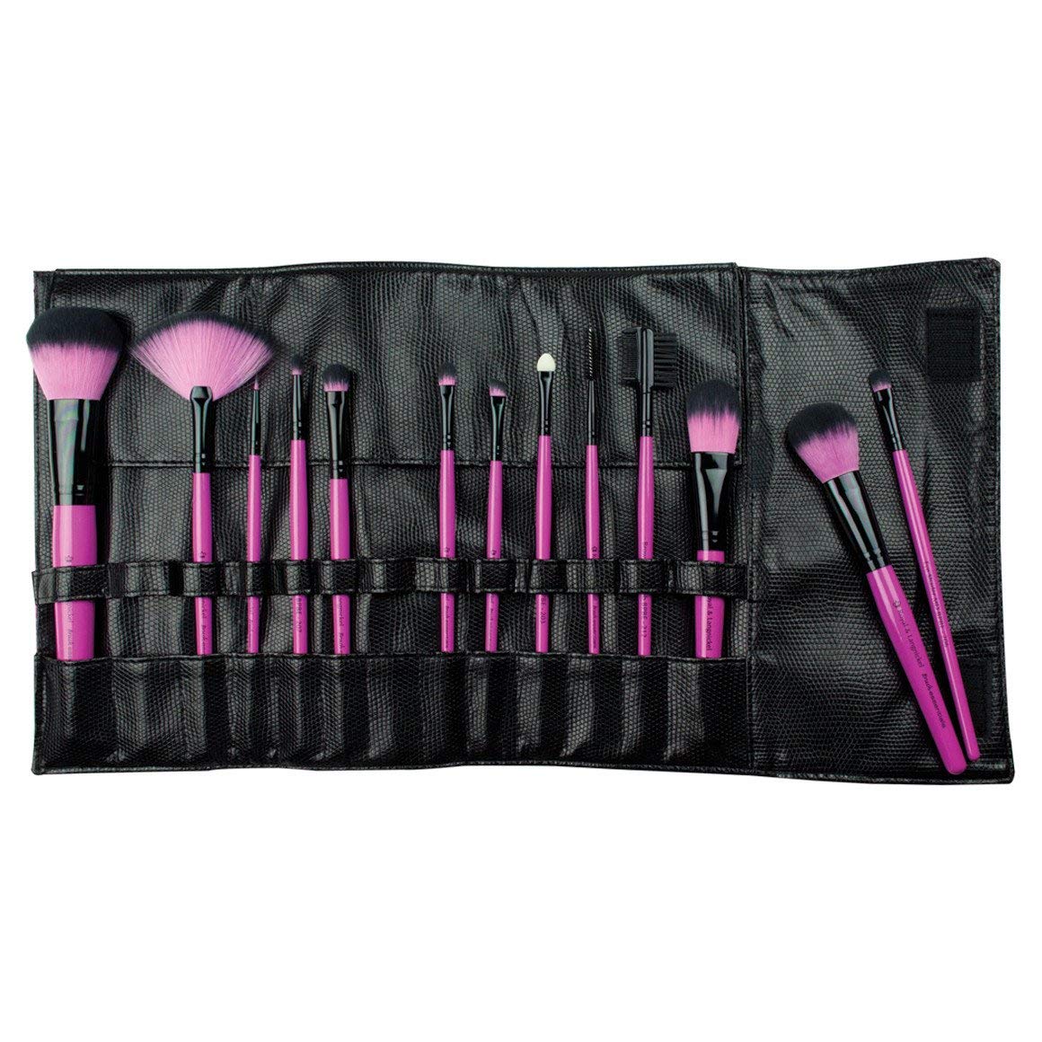 Royal & Langnickel Wrap Synthetic Hair 13-Piece Cosmetic Brush Set (Pink) - Image 2