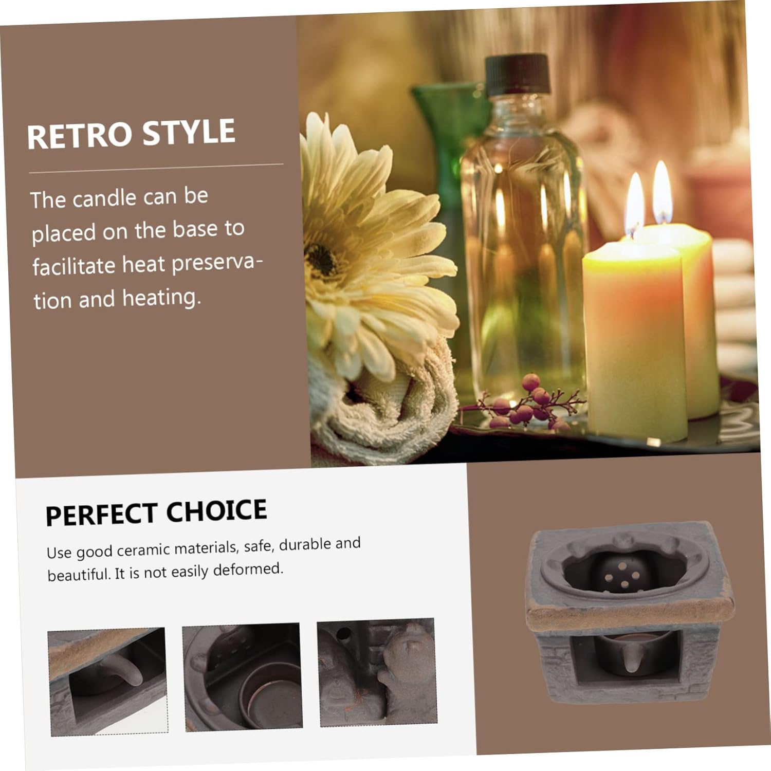 Ciieeo Retro Tea Stove Holder Teapot Warmer Tea Stove Base Home Decorative Heater