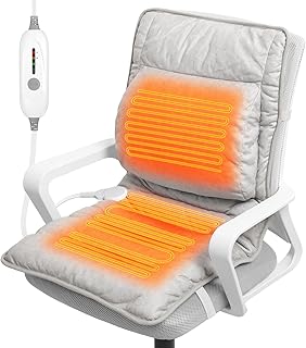 Heated Seat Cushion for Office Chair with Lumbar Support, Extra Large Heated Chair Pad for Pain Relief, Auto S...