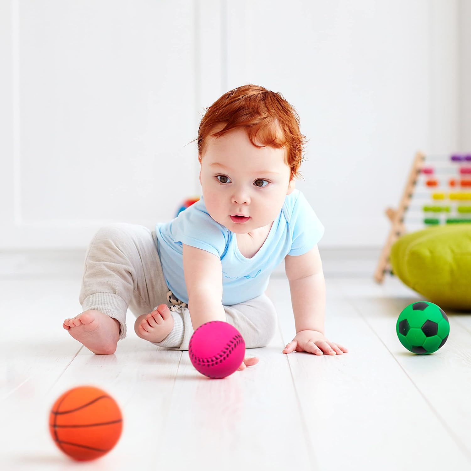 THE TWIDDLERS, 15 Soft Rubber Toy Balls, 6cm, Vibrant Colour Rubber Dog Balls or Interactive Kids Play - Image 5