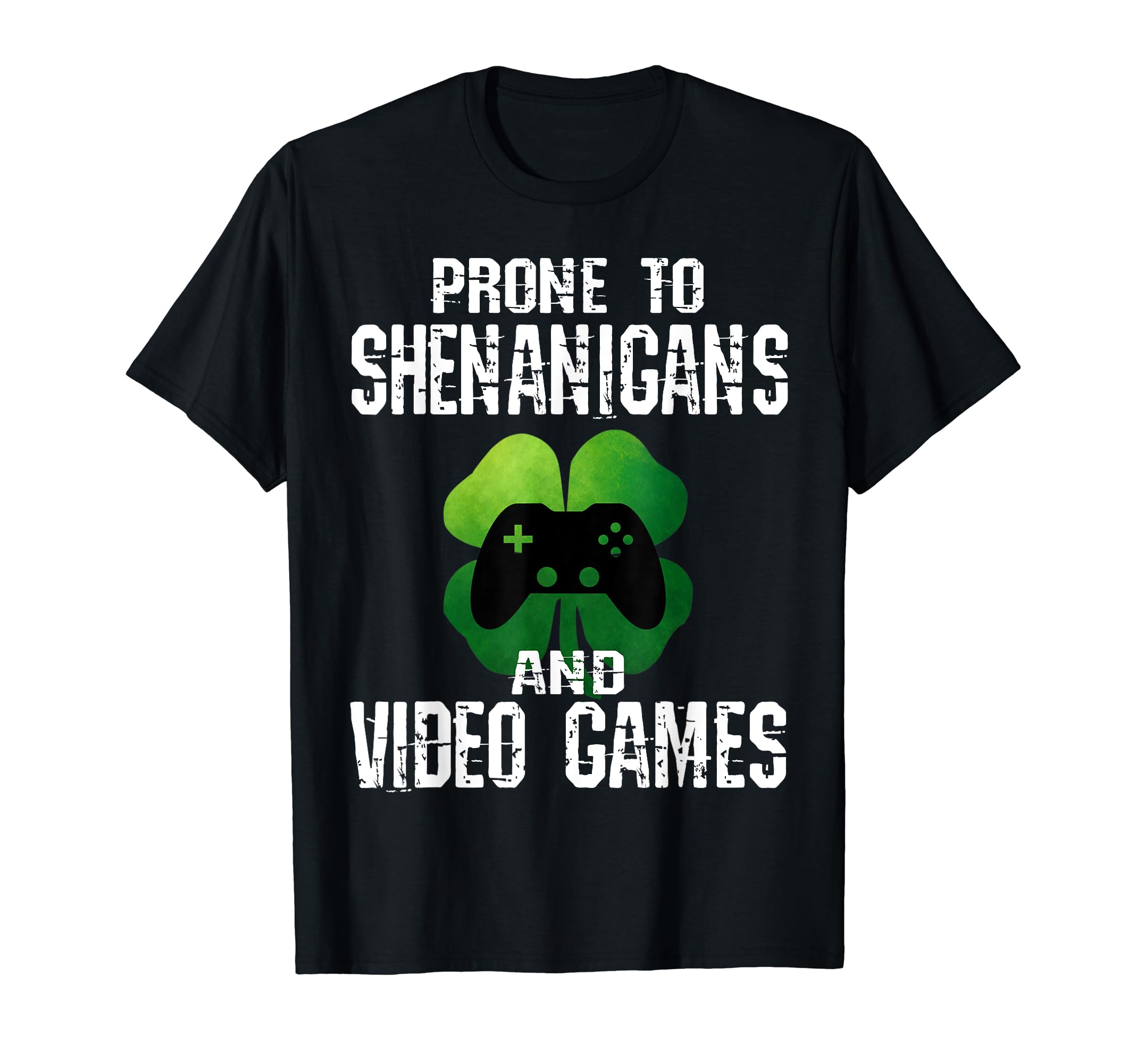 Shenanigans Video Games Funny Gamer St Patricks Day Boys Kid T-Shirt