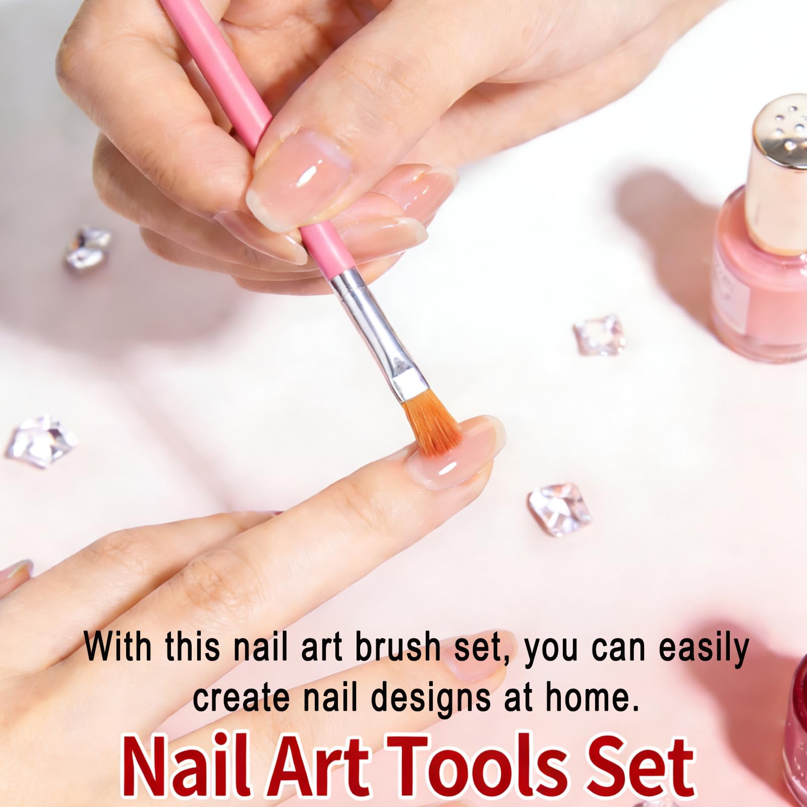 35 Stück Nagelkunst-Werkzeugset, Nagelkunstpinsel, Nagelständer, Nagel-Dotting-Werkzeug mit zwei Spitzen und Silikon-Skulpturstift, Nagelkunst-Set für Nagelkunst-Design zum Selbermachen