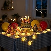 Vista 3 de Luces de Cadena Decorativas de Abejas de 10 pies, Cadena de Luces con 30 Bombillas LED en Forma de Abeja Operadas por Batería, Luces de Hadas